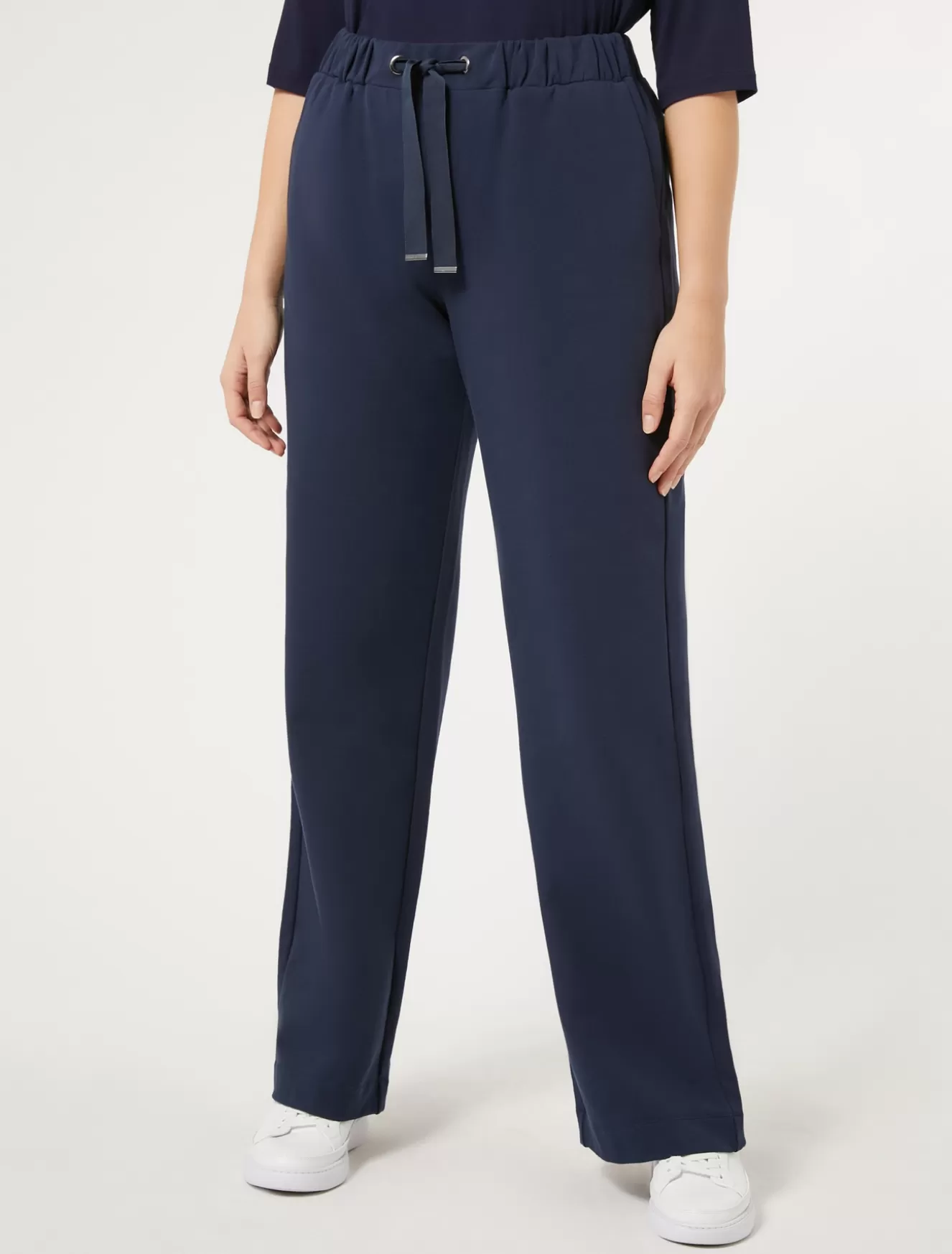 Hosen & Jeans | Hosen & Jeans<Marina Rinaldi Hose aus Baumwoll-Sweatjersey mit Stretch BLAU