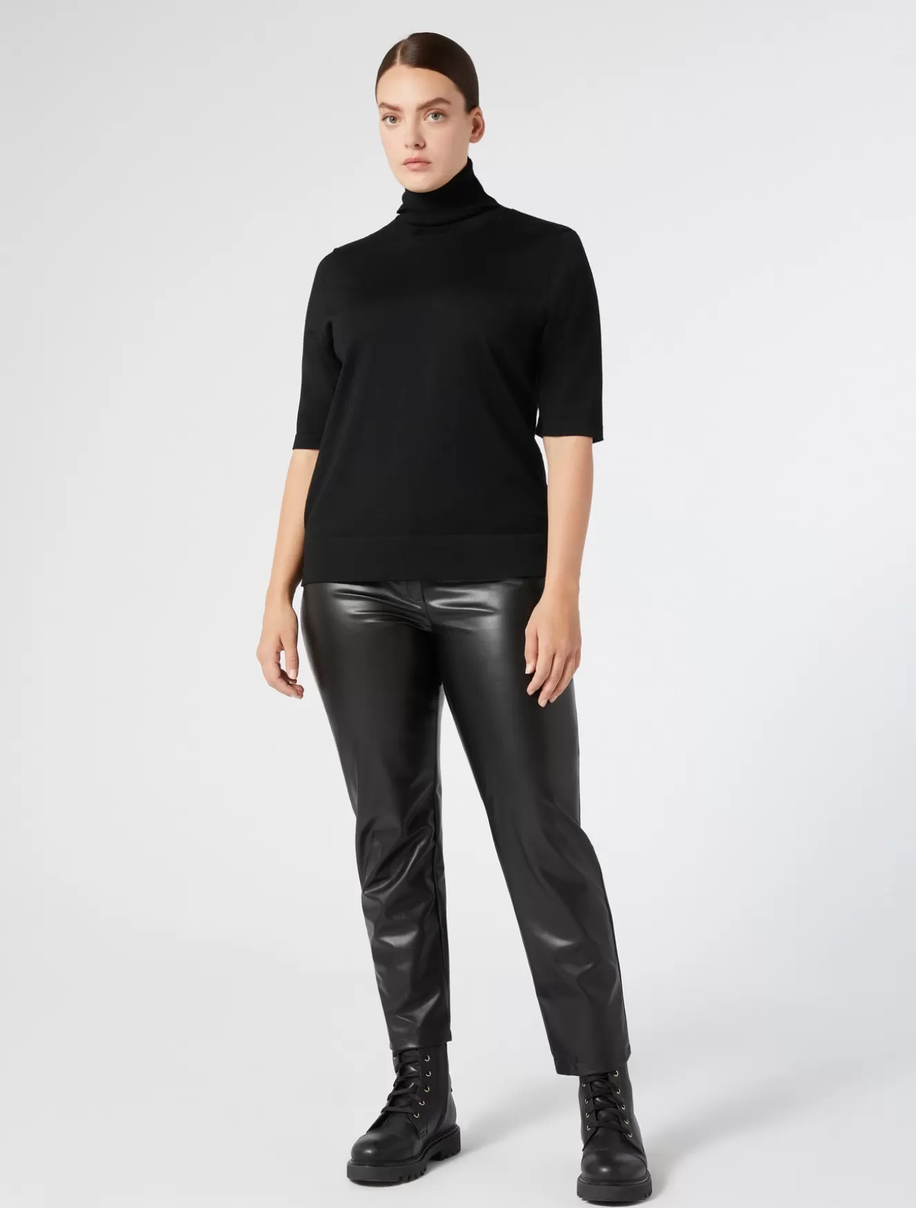 Hosen & Jeans | Hosen & Jeans<Marina Rinaldi Hose aus beschichtetem Stoff SCHWARZ