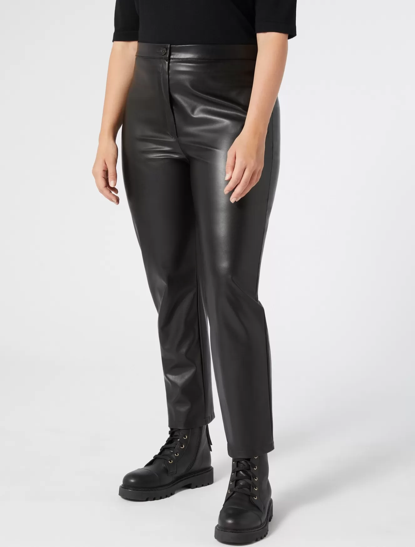 Hosen & Jeans | Hosen & Jeans<Marina Rinaldi Hose aus beschichtetem Stoff SCHWARZ