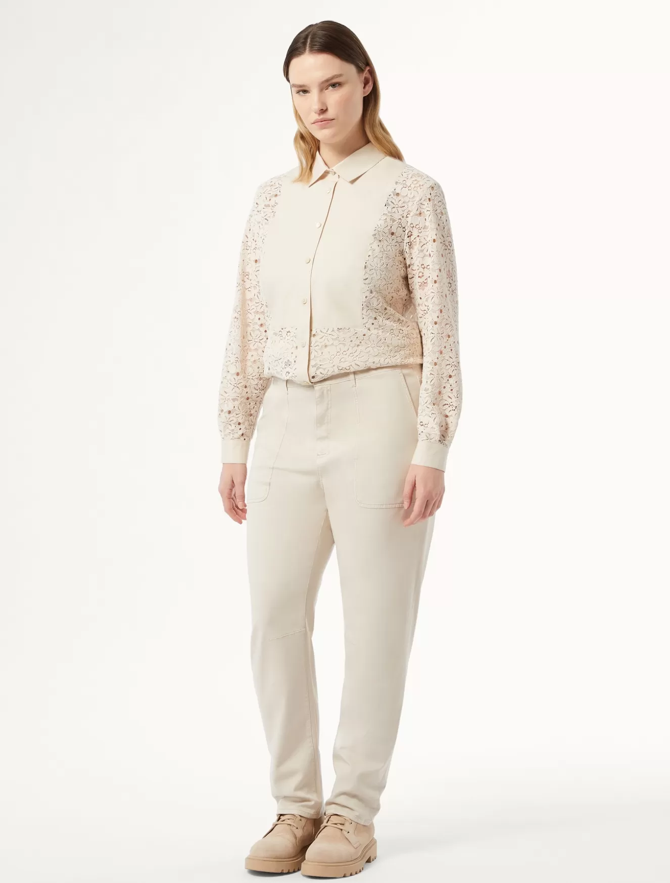 Hosen & Jeans | Hosen & Jeans<Marina Rinaldi Hose aus Gabardine BEIGE