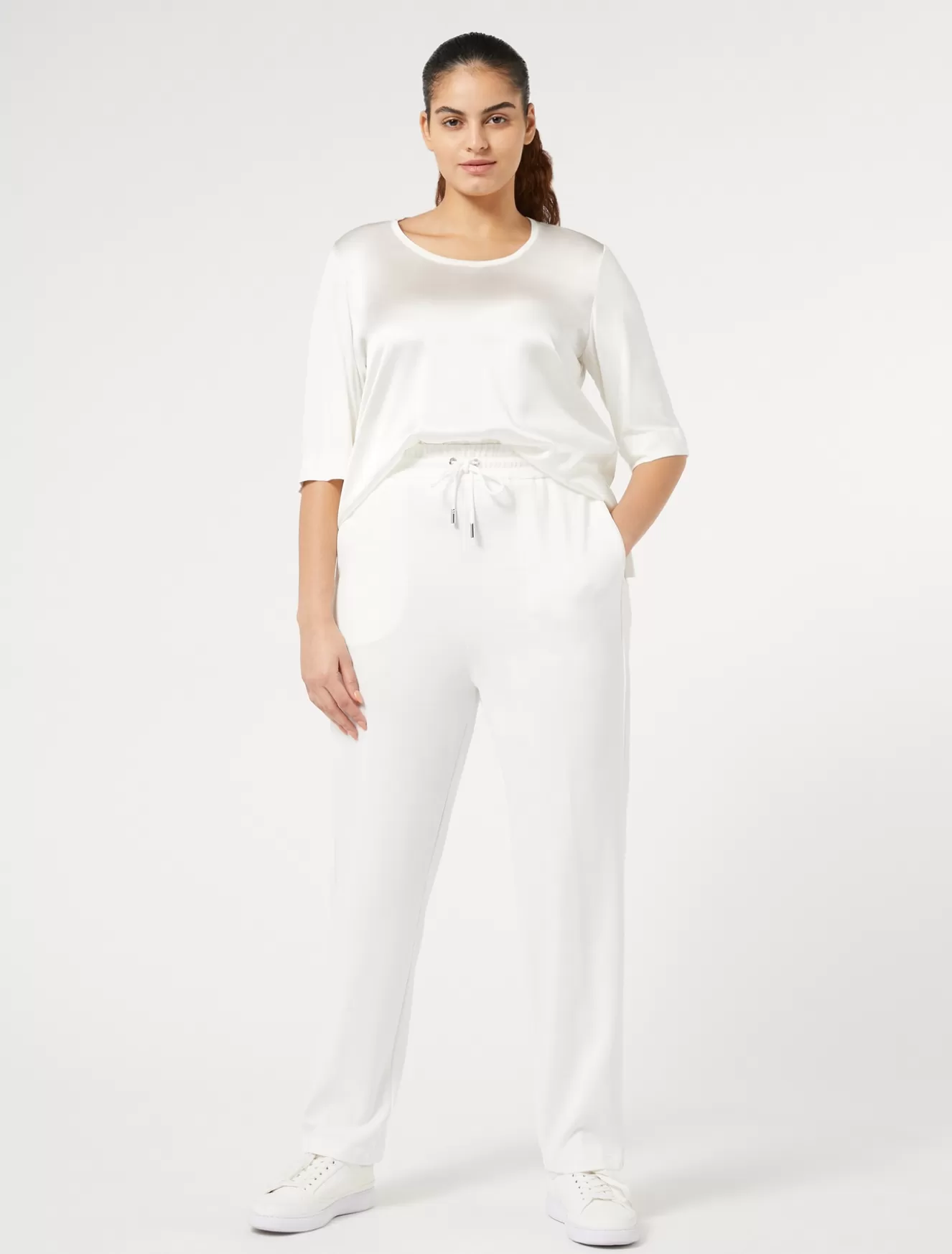 Hosen & Jeans | Hosen & Jeans<Marina Rinaldi Hose aus Jersey WEISS