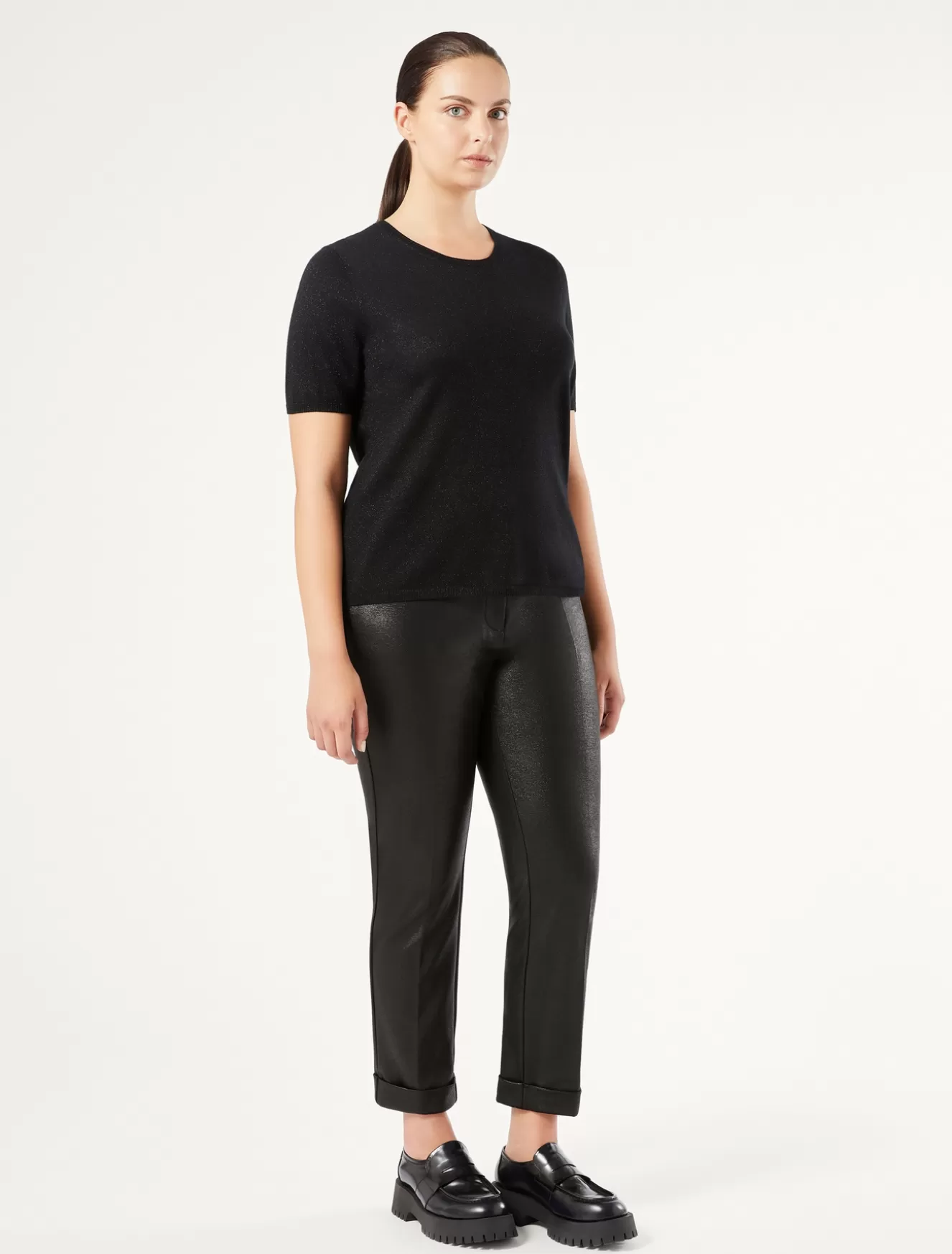 Hosen & Jeans | Hosen & Jeans<Marina Rinaldi Hose aus laminiertem Jersey SCHWARZ