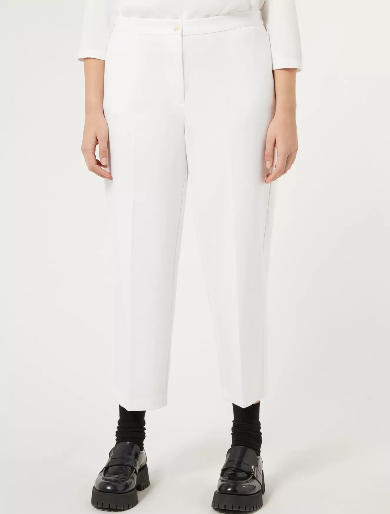 Hosen & Jeans | Hosen & Jeans<Marina Rinaldi Hose aus Punto Milano Jersey WEISS