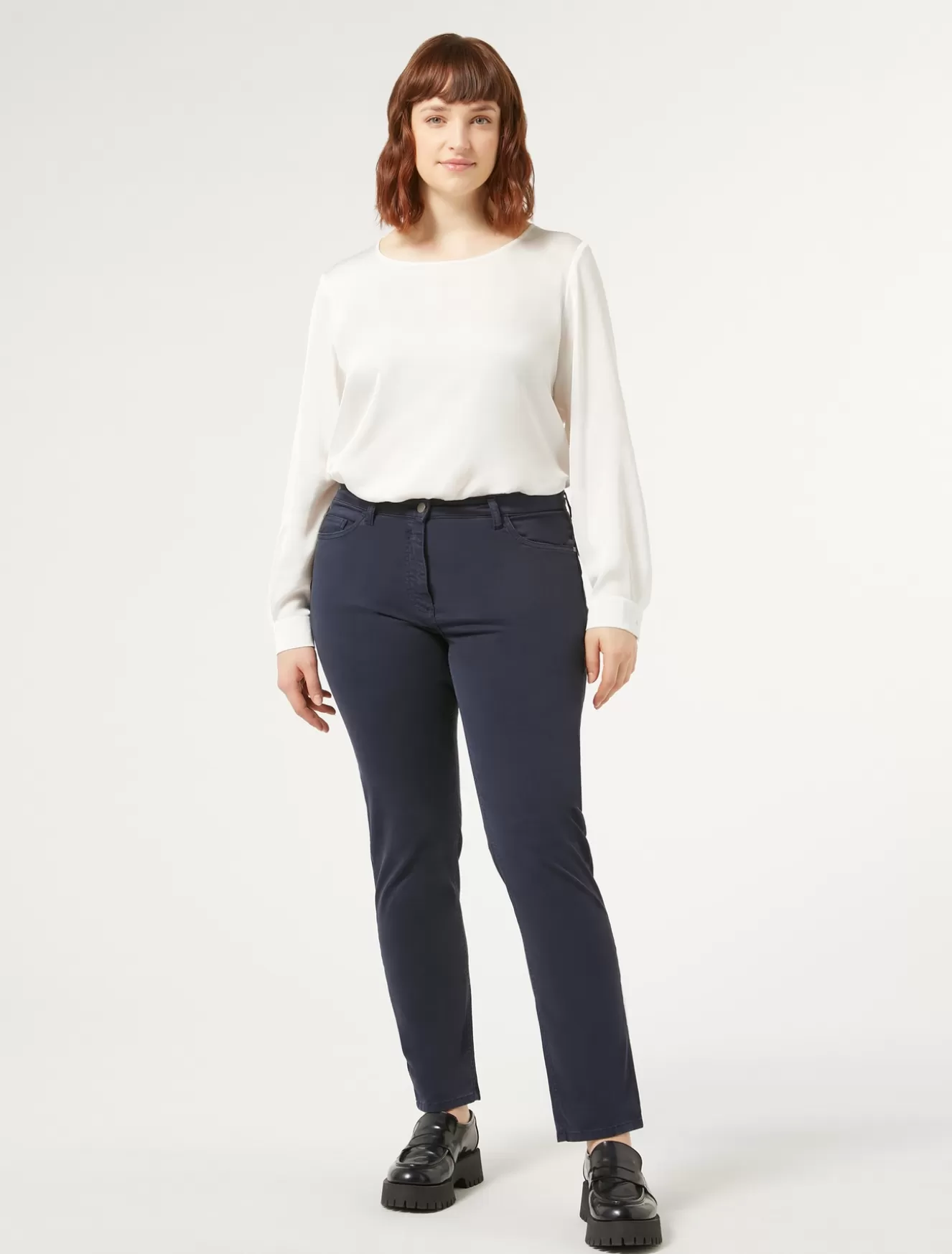 Hosen & Jeans | Hosen & Jeans<Marina Rinaldi Hose aus Satin NACHTBLAU