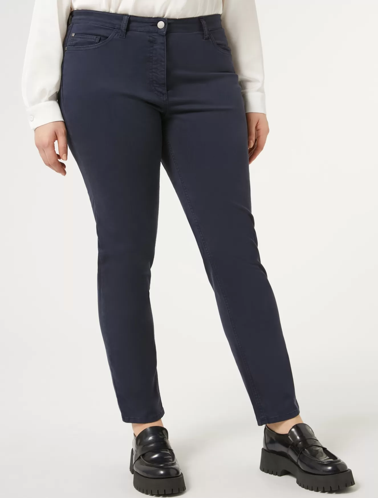 Hosen & Jeans | Hosen & Jeans<Marina Rinaldi Hose aus Satin NACHTBLAU