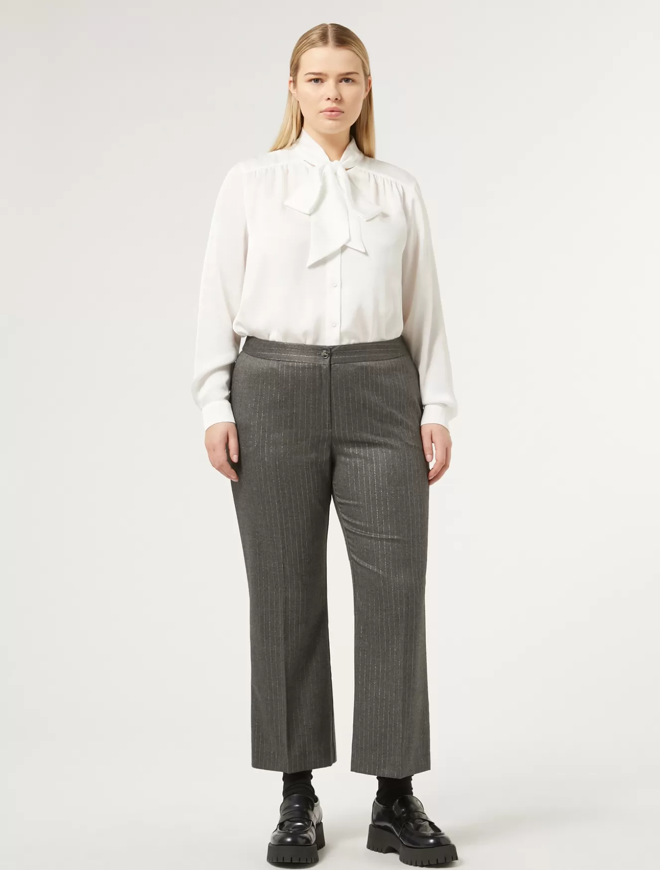 Hosen & Jeans | Hosen & Jeans<Marina Rinaldi Hose aus Twill MITTELGRAU