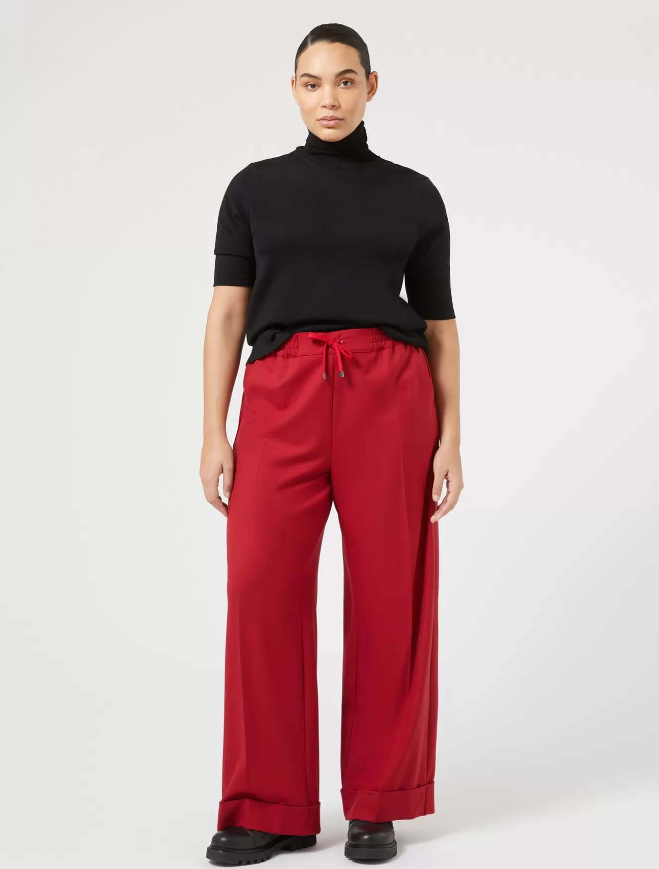 Hosen & Jeans | Hosen & Jeans<Marina Rinaldi Hose aus Viskosemischtwill ROT