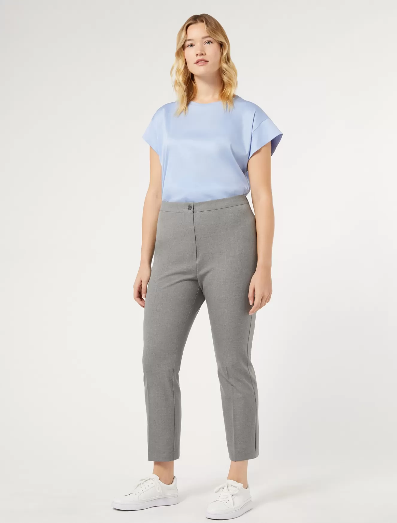 Hosen & Jeans | Hosen & Jeans<Marina Rinaldi Hose aus Viskosemischtwill MITTELGRAU