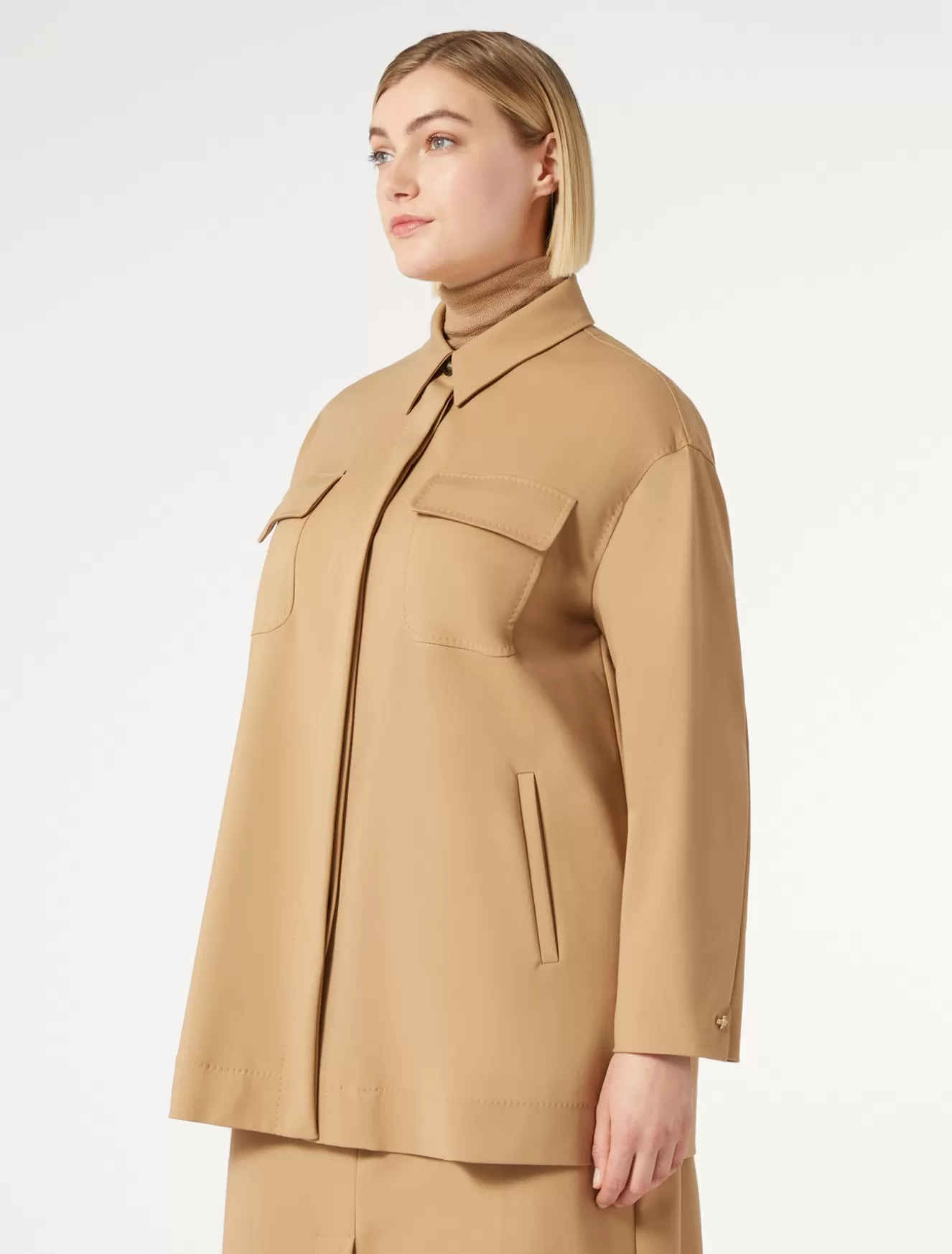 Blusen | Blusen<Marina Rinaldi Jacke aus Baumwollmisch-Canvas GOLD