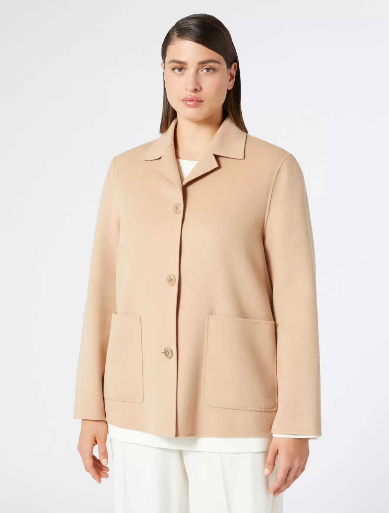 Mäntel & Trenchcoats | Mäntel & Trenchcoats<Marina Rinaldi Jacke aus doppellagigem Wollgemisch KAMEL