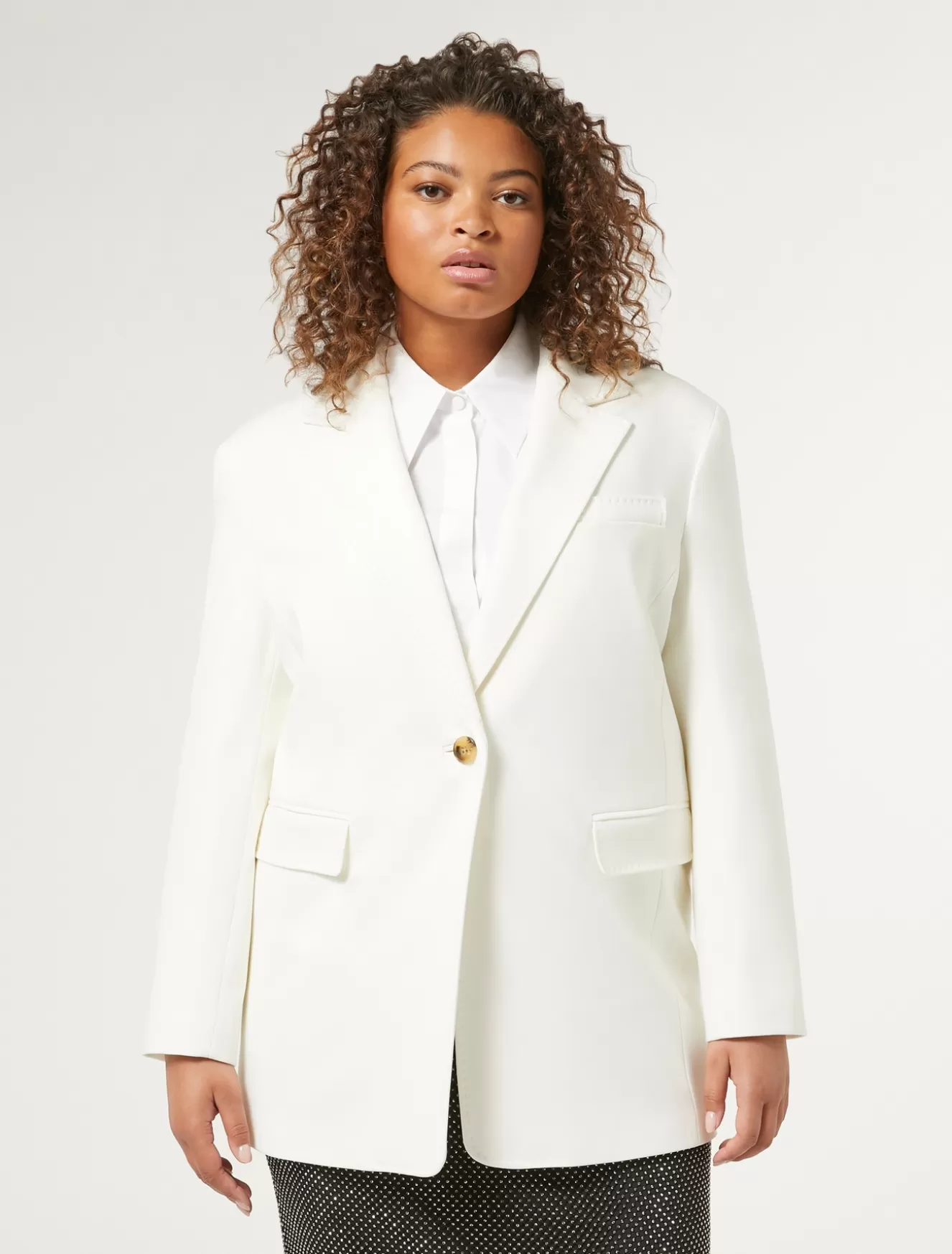 Jacken & Blazer | Jacken & Blazer<Marina Rinaldi Jacke aus Jersey WEISS