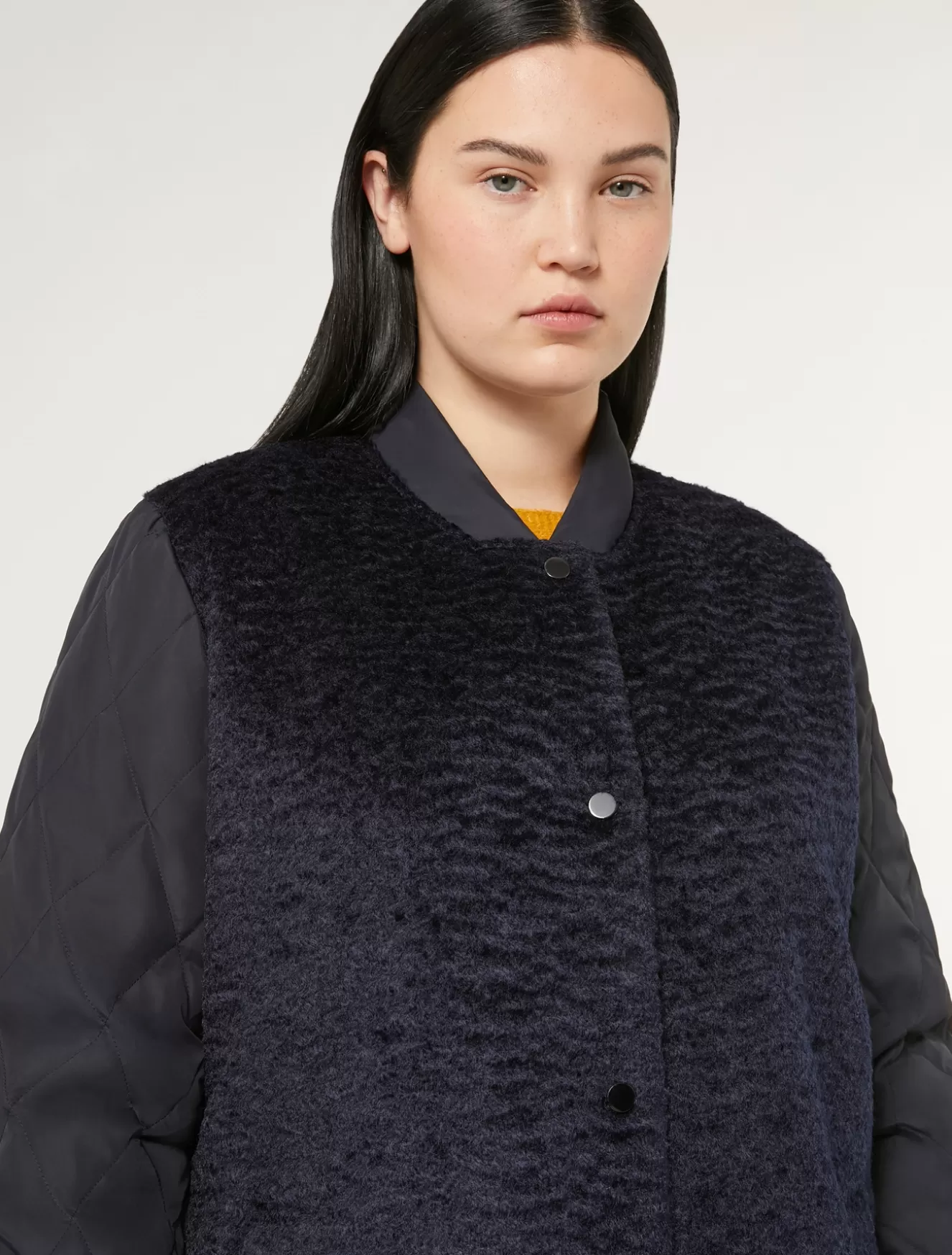 Daunenjacken | Daunenjacken<Marina Rinaldi Jacke aus Jersey und wasserabweisendem Canvas ULTRAMARINE