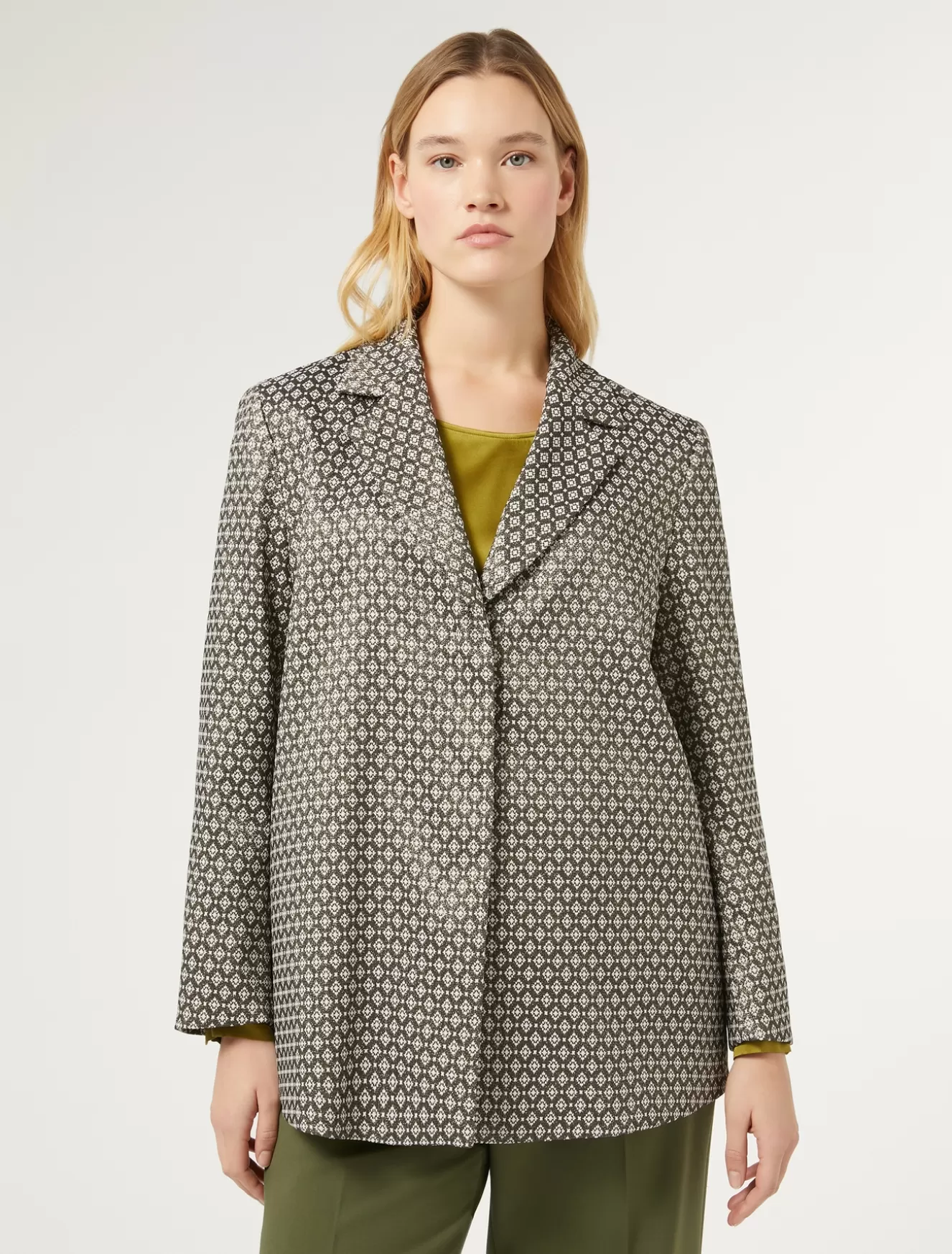 Jacken & Blazer | Jacken & Blazer<Marina Rinaldi Jacke aus Lurex Jacquard SAND