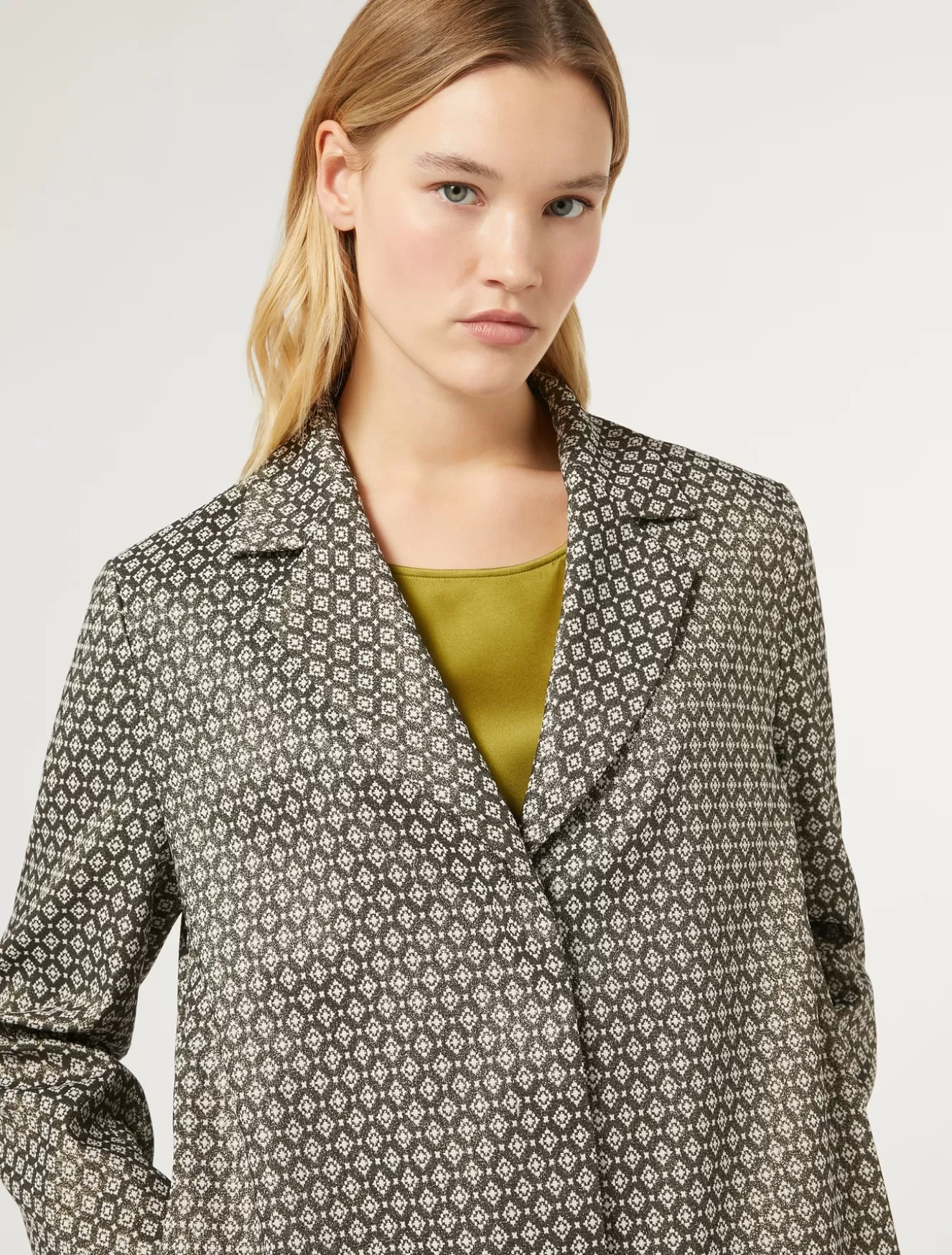 Jacken & Blazer | Jacken & Blazer<Marina Rinaldi Jacke aus Lurex Jacquard SAND