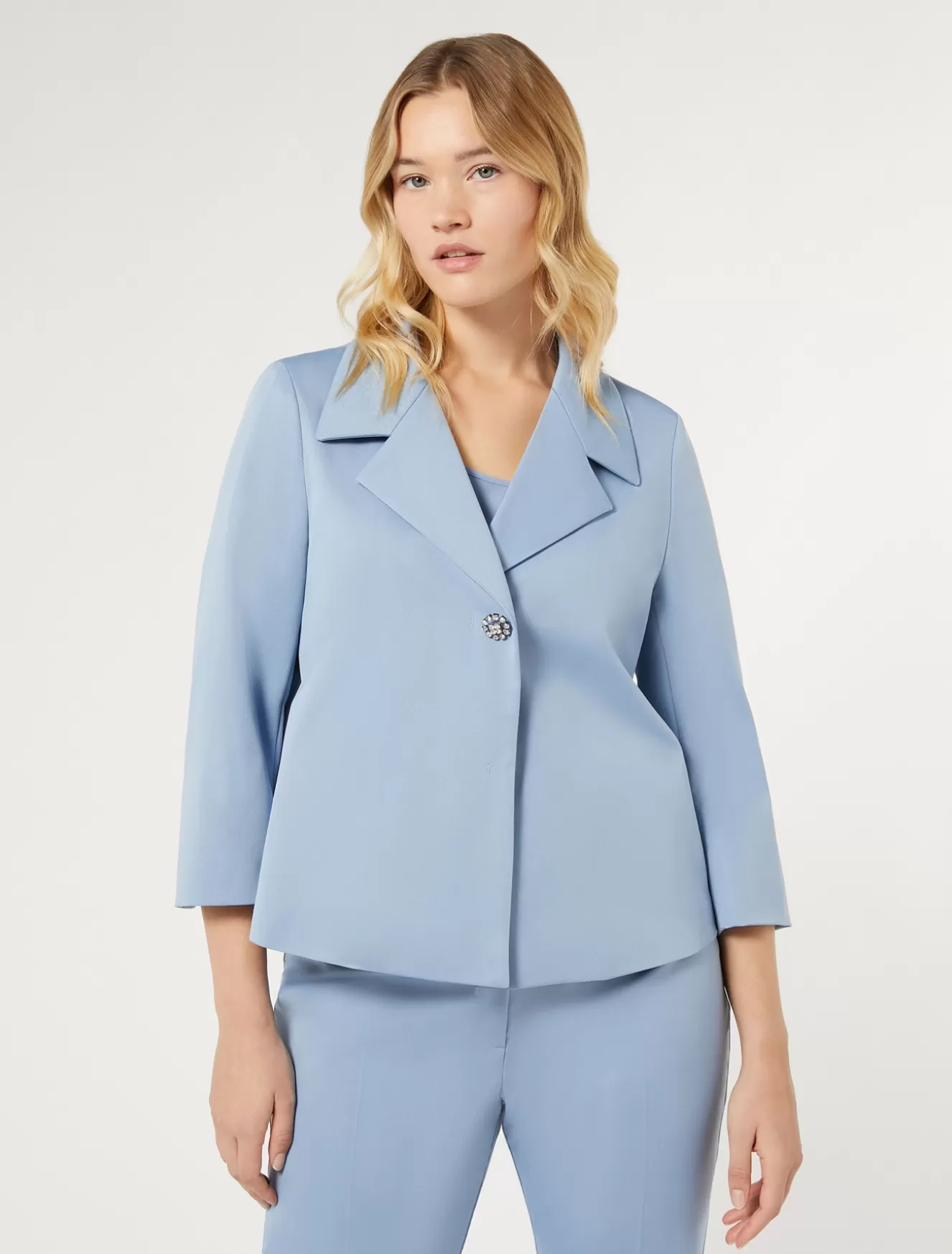 Jacken | Jacken & Blazer<Marina Rinaldi Jacke aus Ottoman AZURBLAU