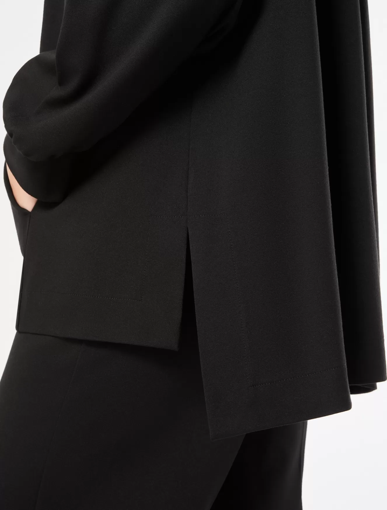 Jacken & Blazer | Jacken & Blazer<Marina Rinaldi Jacke aus Punto Milano Jersey SCHWARZ