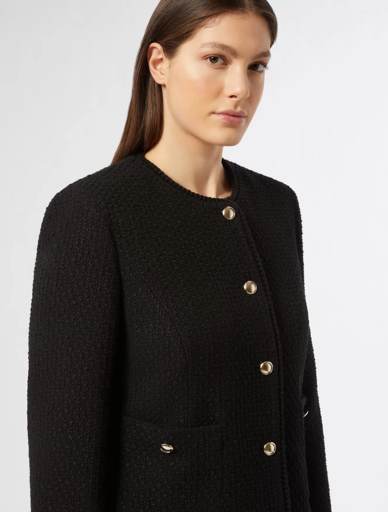 Jacken & Blazer | Jacken & Blazer<Marina Rinaldi Jacke aus Strickgewebe SCHWARZ