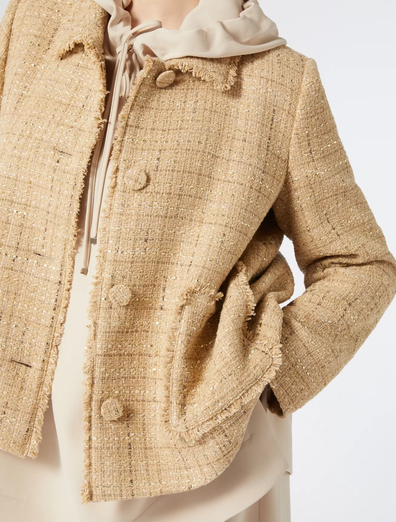 Jacken & Blazer | Jacken & Blazer<Marina Rinaldi Jacke aus Strickstoff BEIGE