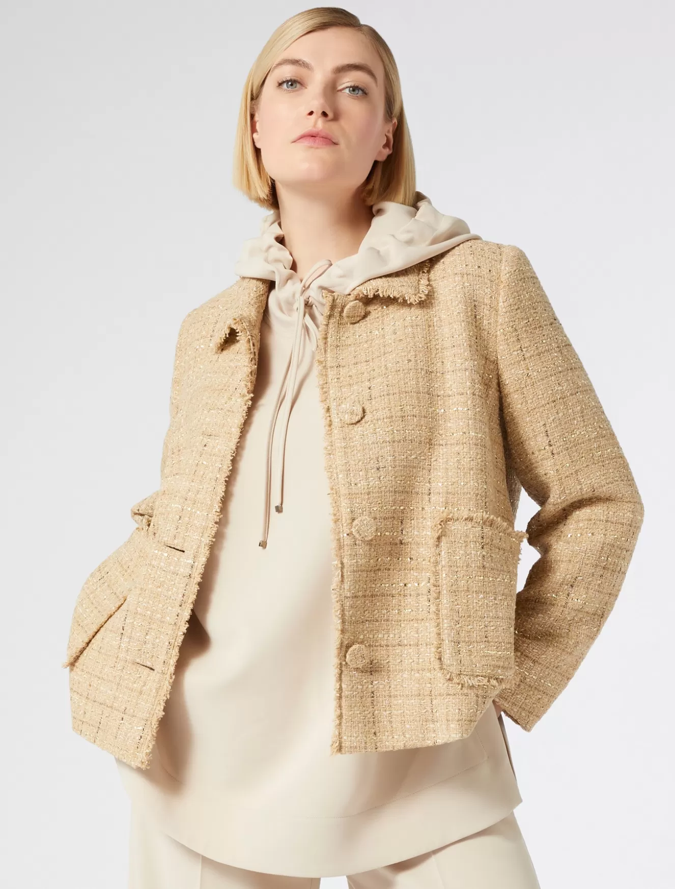 Blusen | Blusen<Marina Rinaldi Jacke aus Triacetat-Cady BEIGE