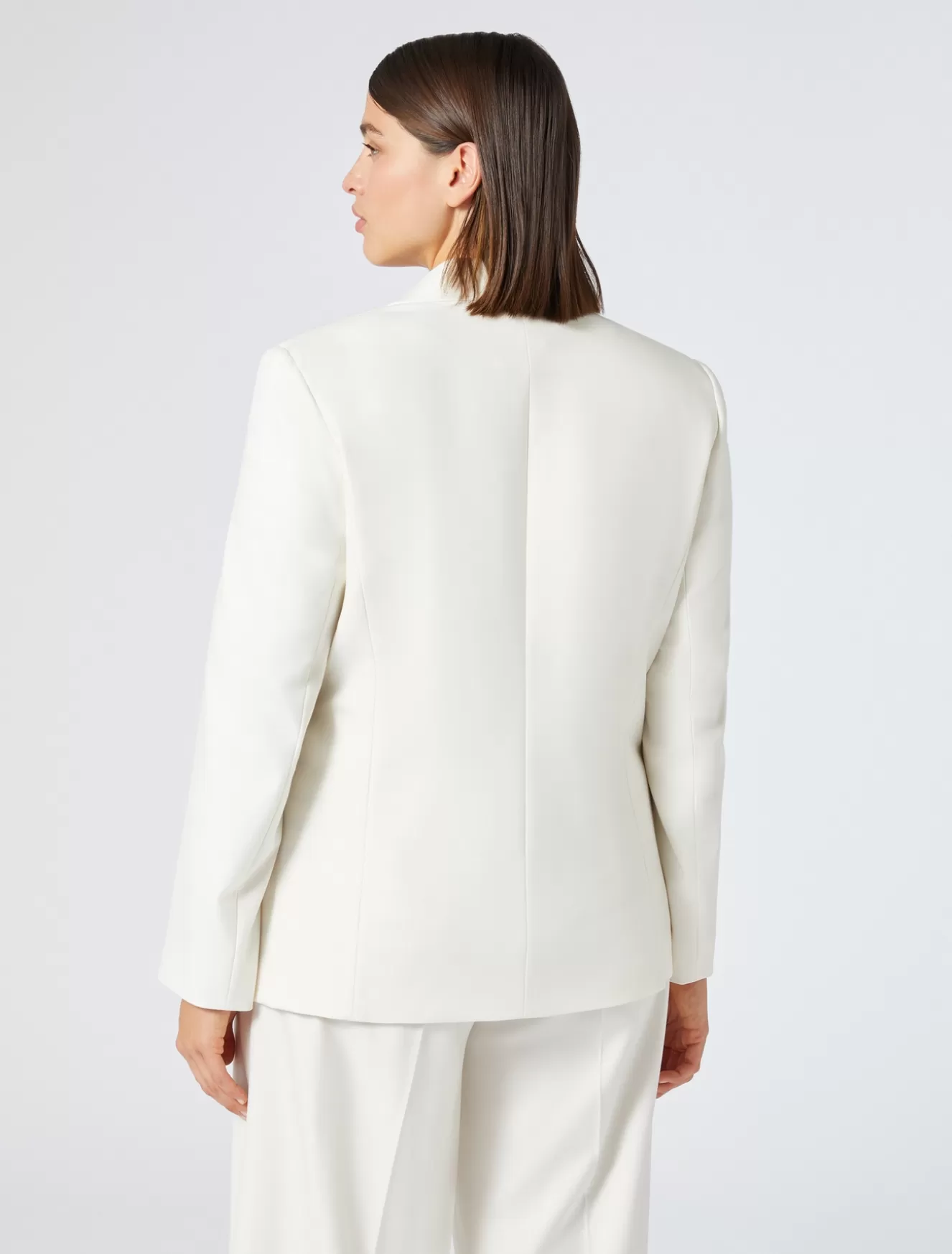 Jacken & Blazer | Jacken & Blazer<Marina Rinaldi Jacke aus Viskosemisch-Twill ELFENBEINFARBEN