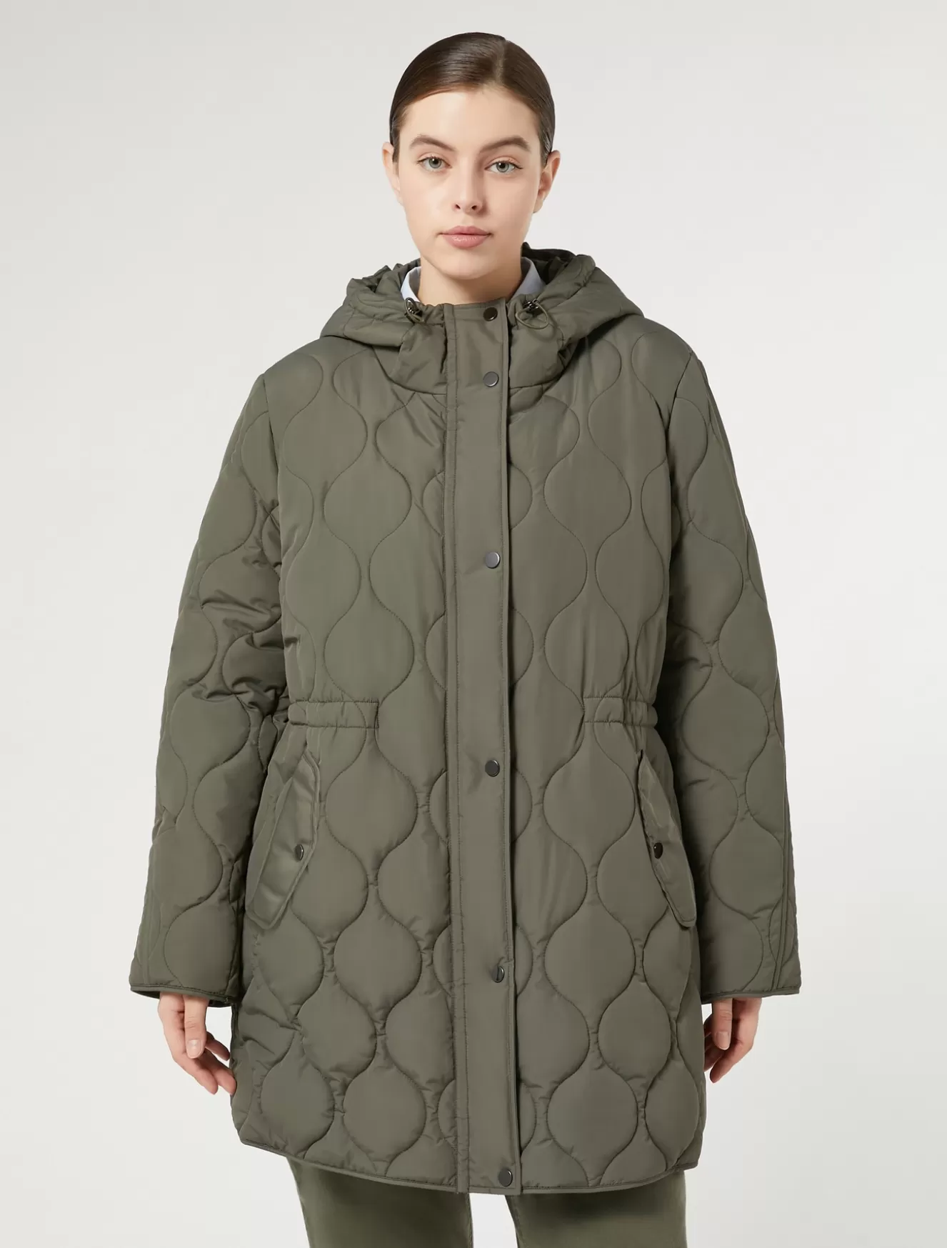 Daunenjacken | Daunenjacken<Marina Rinaldi Jacke aus wasserabweisendem Canvas KHAKI