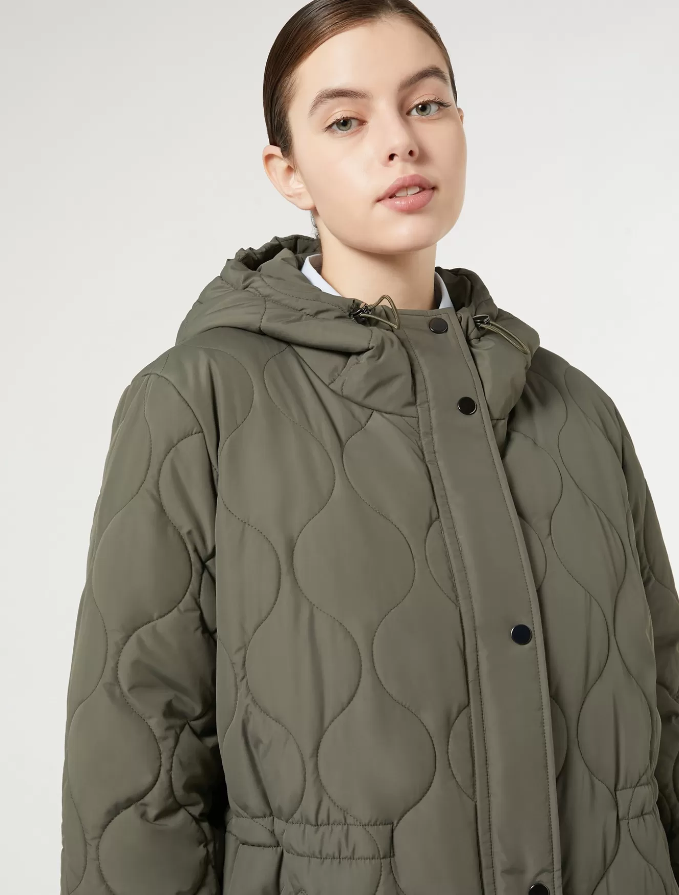 Daunenjacken | Daunenjacken<Marina Rinaldi Jacke aus wasserabweisendem Canvas KHAKI