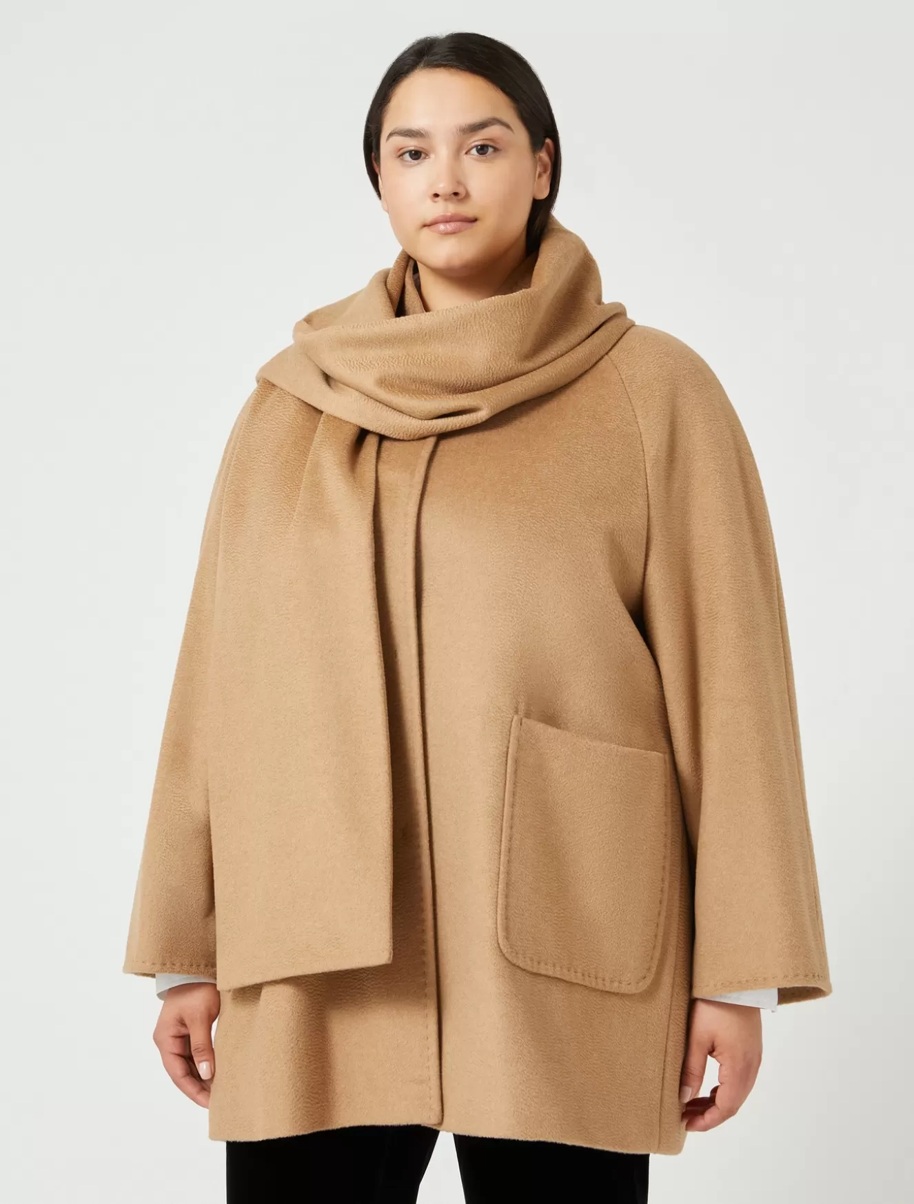 Mäntel & Trenchcoats | Mäntel & Trenchcoats<Marina Rinaldi Jacke aus Wollloden KAMEL