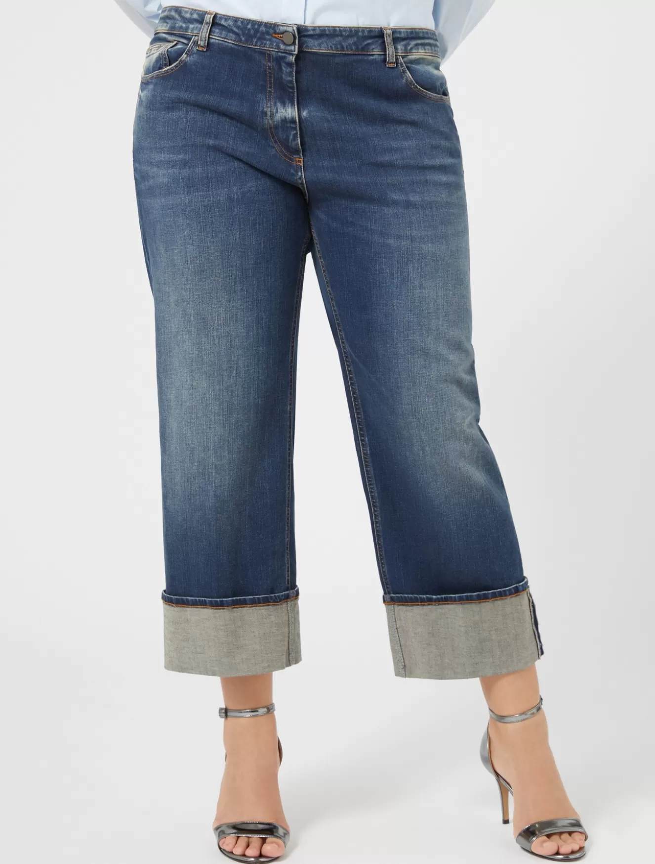 Hosen & Jeans | Hosen & Jeans<Marina Rinaldi Jeans aus Baumwolldenim NACHTBLAU