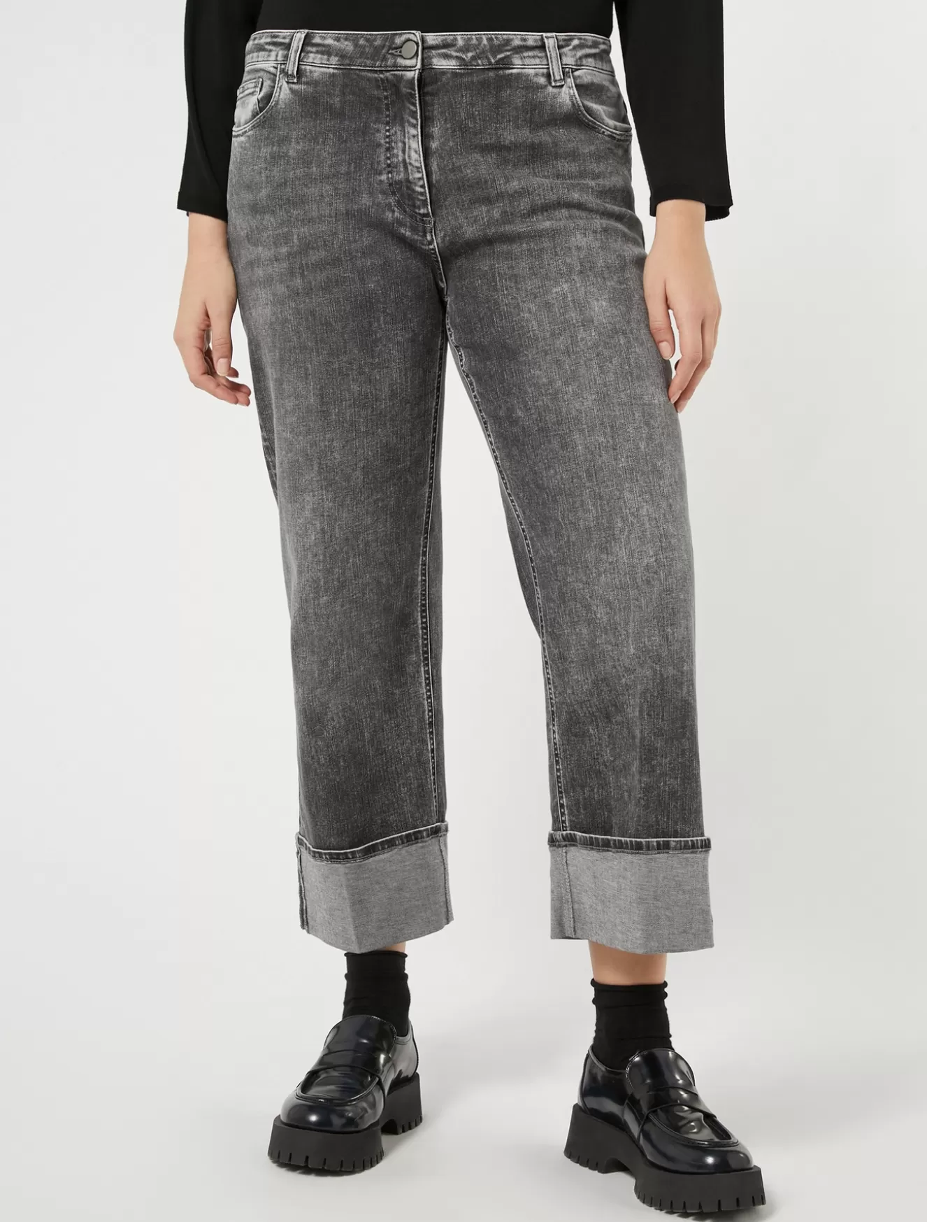 Hosen & Jeans | Hosen & Jeans<Marina Rinaldi Jeans aus Baumwolldenim SCHWARZ