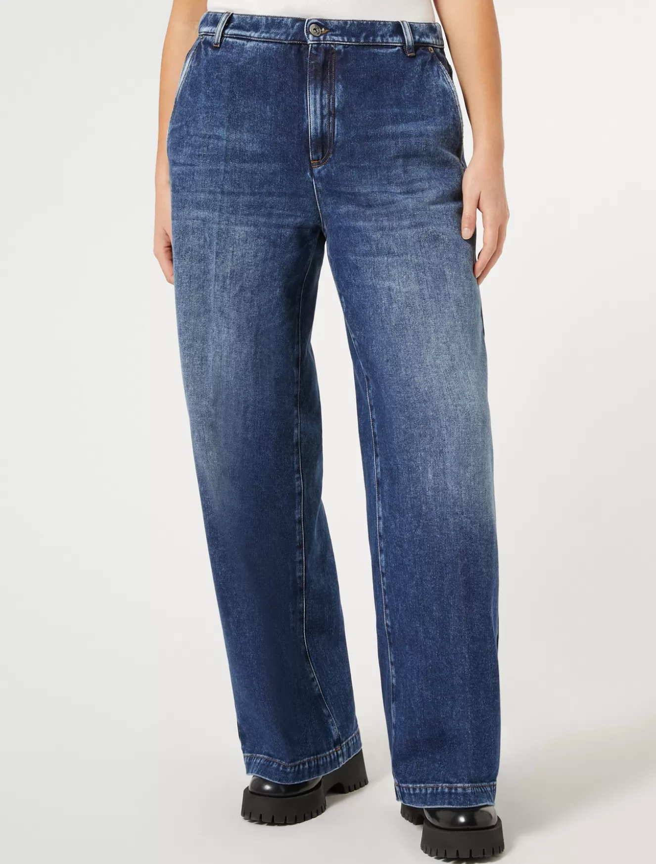 Hosen & Jeans | Hosen & Jeans<Marina Rinaldi Jeans aus Baumwollmischdenim BLAU