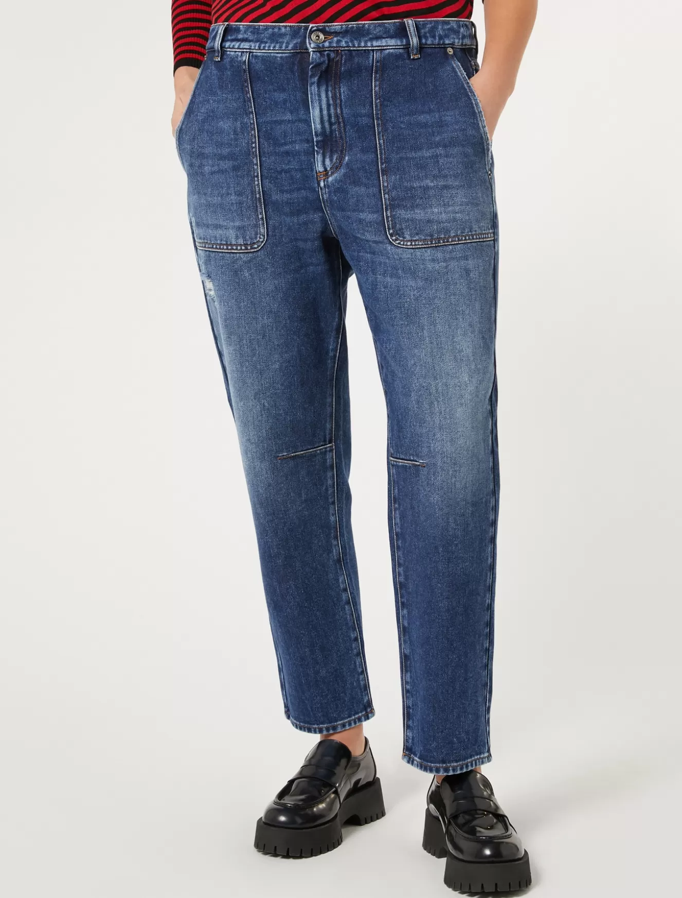 Hosen & Jeans | Hosen & Jeans<Marina Rinaldi Jeans aus Baumwollmischdenim BLAU