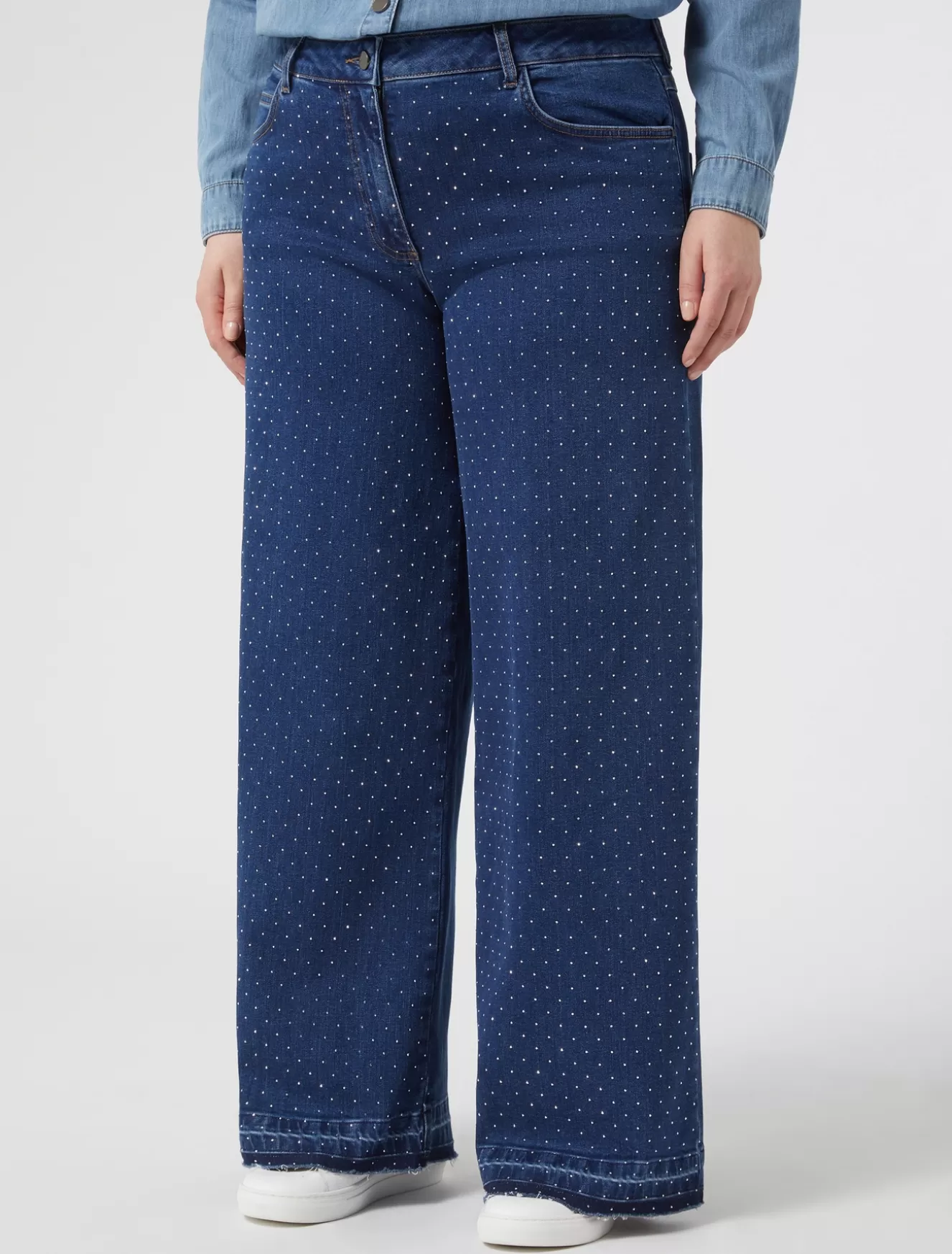 Hosen Und Röcke | Hosen & Jeans<Marina Rinaldi Jeans aus Denim mit Strass ULTRAMARINE