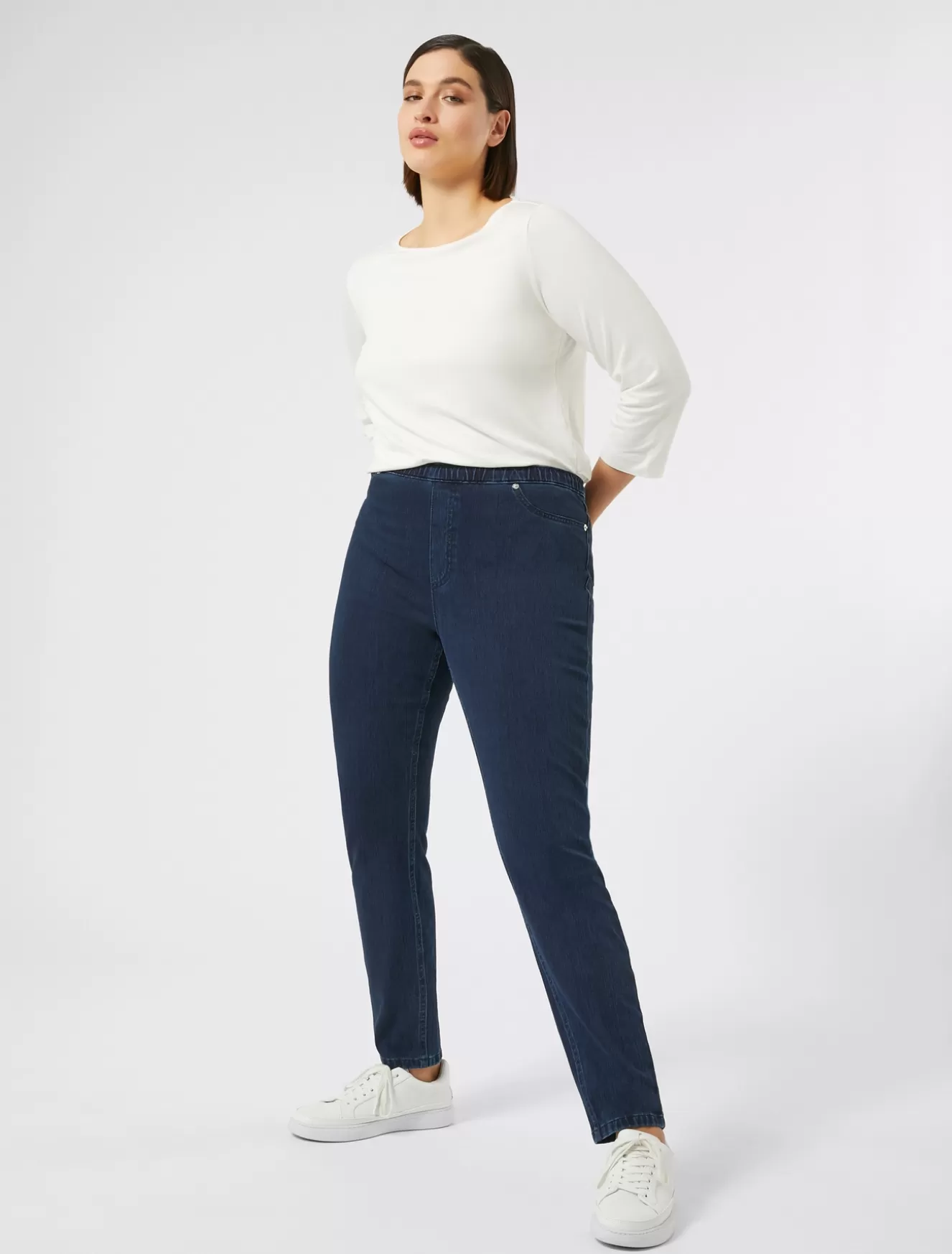 Hosen & Jeans | Hosen & Jeans<Marina Rinaldi Jeans Leggings Fit aus Denim-Jersey NACHTBLAU