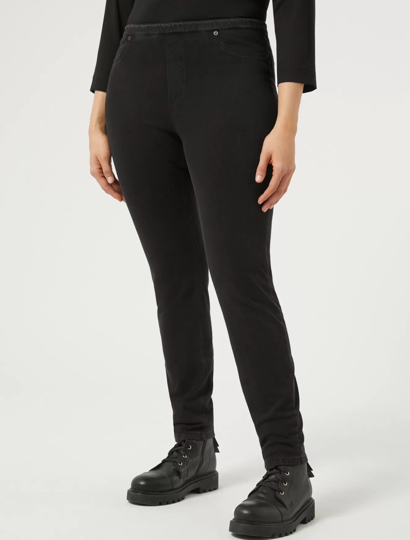 Hosen & Jeans | Hosen & Jeans<Marina Rinaldi Jeans Leggings Fit aus Denim-Jersey SCHWARZ