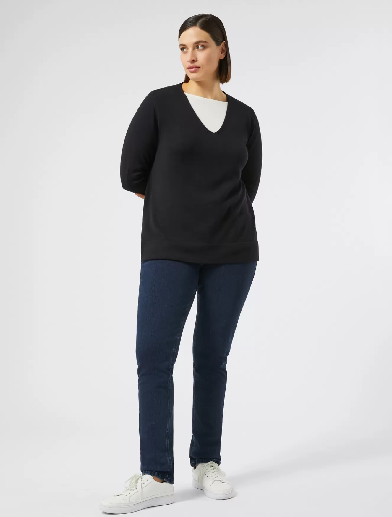 Hosen & Jeans | Hosen & Jeans<Marina Rinaldi Jeans Wonder Fit aus kompaktem Denim NACHTBLAU