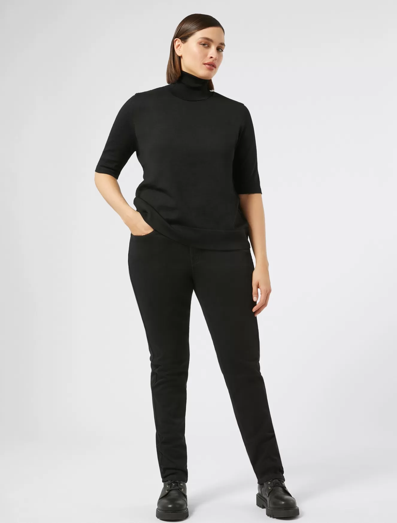 Hosen & Jeans | Hosen & Jeans<Marina Rinaldi Jeans Wonder Fit aus kompaktem Denim SCHWARZ