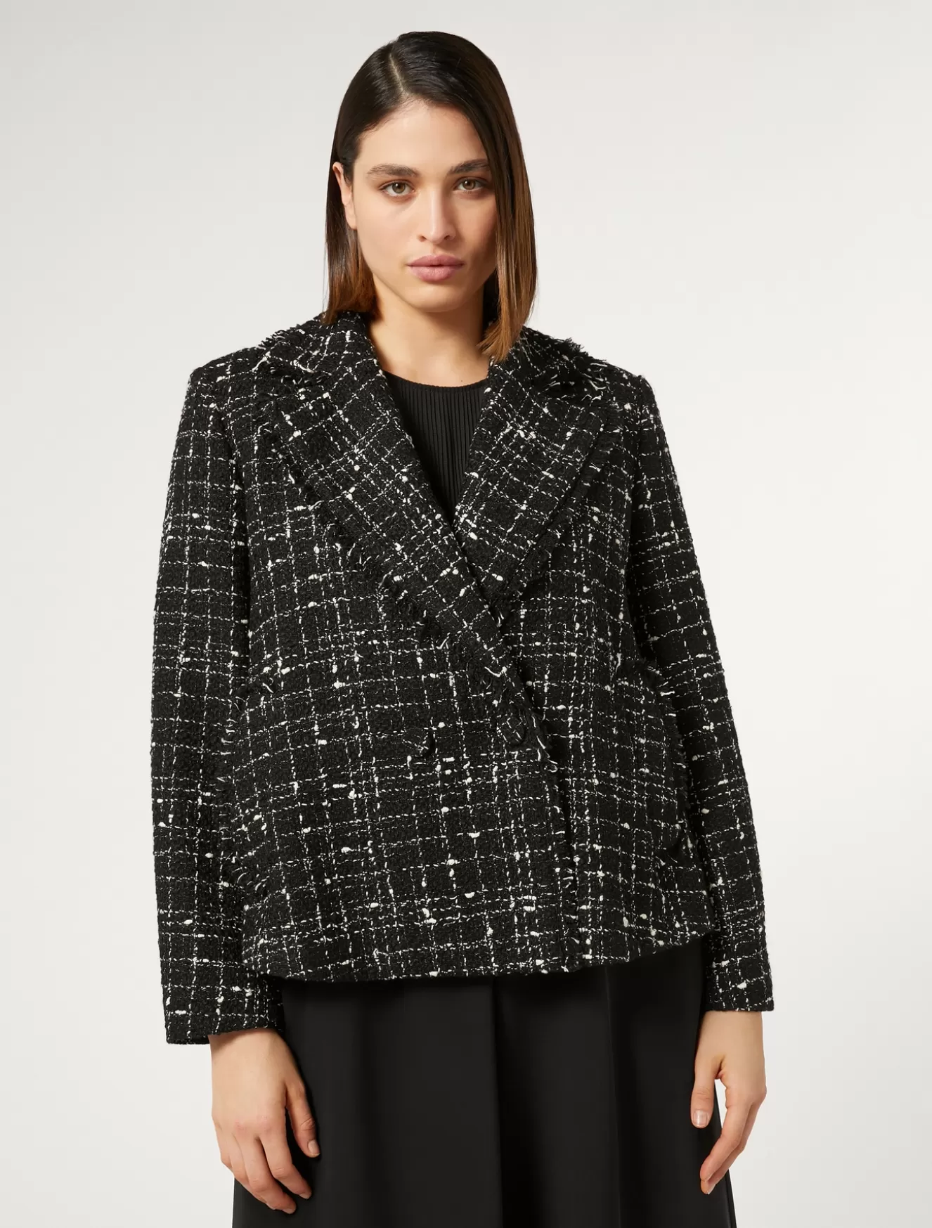 Jacken & Blazer | Jacken & Blazer<Marina Rinaldi Karierte Blazerjacke SCHWARZ