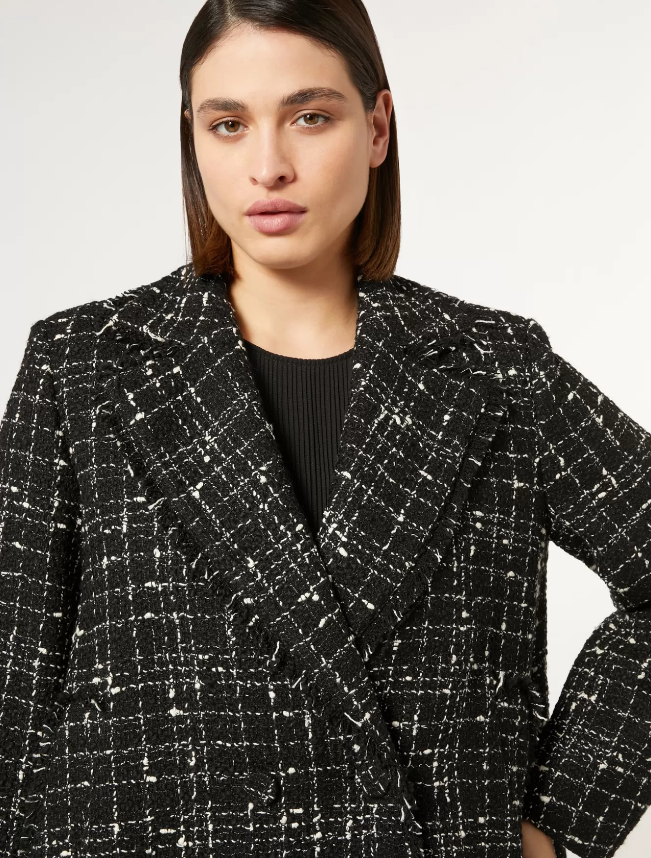 Jacken & Blazer | Jacken & Blazer<Marina Rinaldi Karierte Blazerjacke SCHWARZ