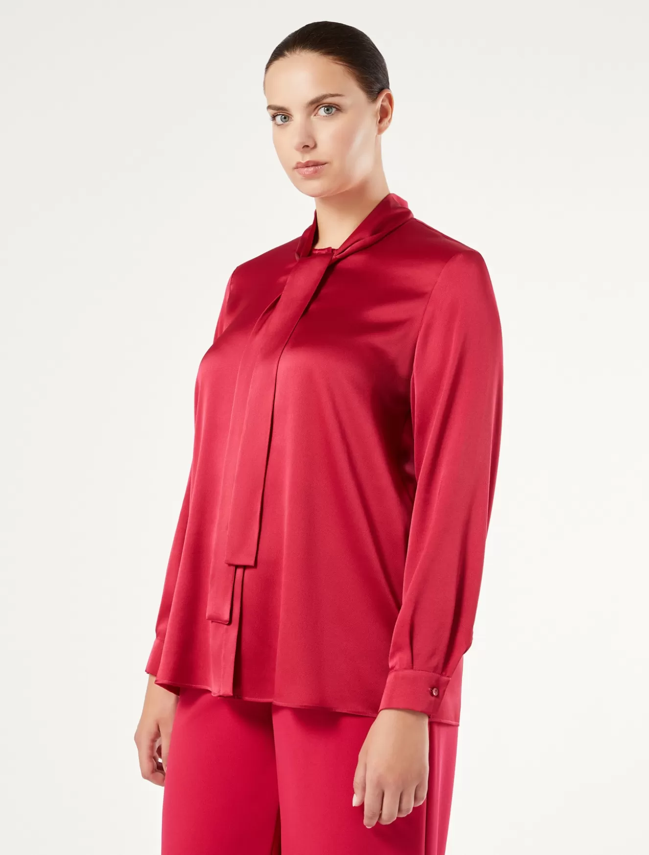 Blusen | Blusen<Marina Rinaldi Kasack aus Satin ROT