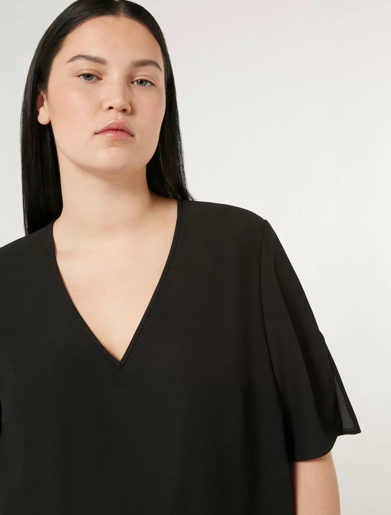 Kleider | Kleider<Marina Rinaldi Kleid aus Crêpe-Envers-Satin SCHWARZ