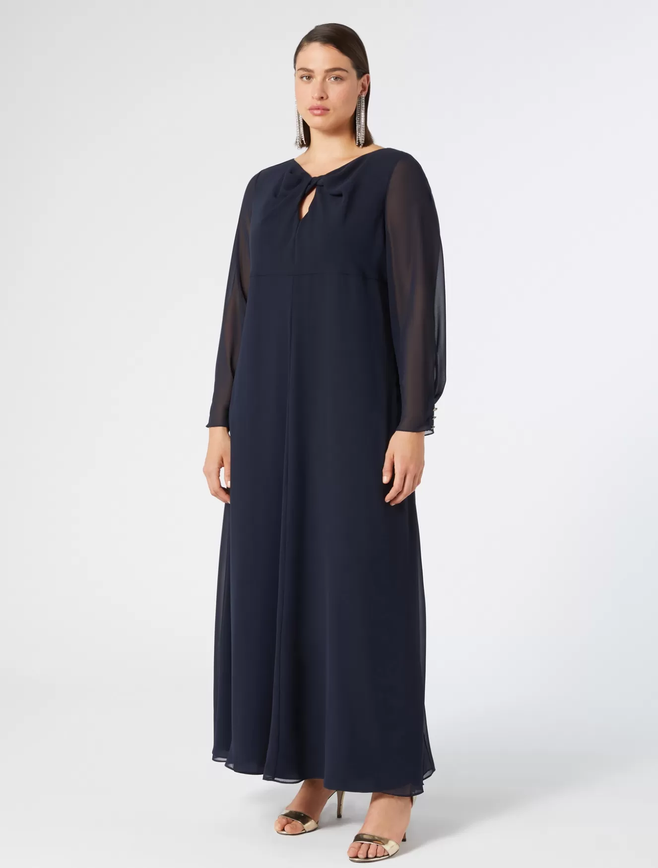 Kleider | Kleider<Marina Rinaldi Kleid aus Crêpe-Georgette NACHTBLAU