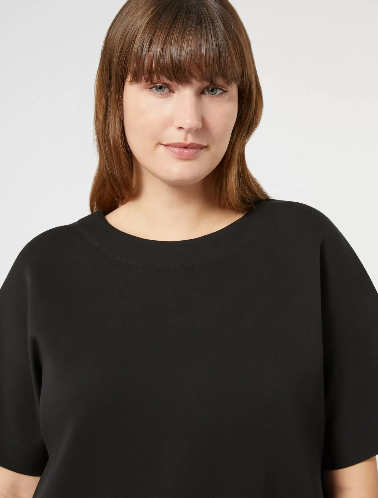 Kleider<Marina Rinaldi Kleid aus doppeltem Jersey SCHWARZ