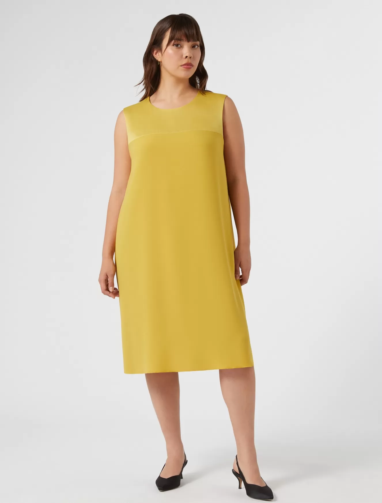 Kleider | Kleider<Marina Rinaldi Kleid aus Envers-Satin-Crêpe GOLD