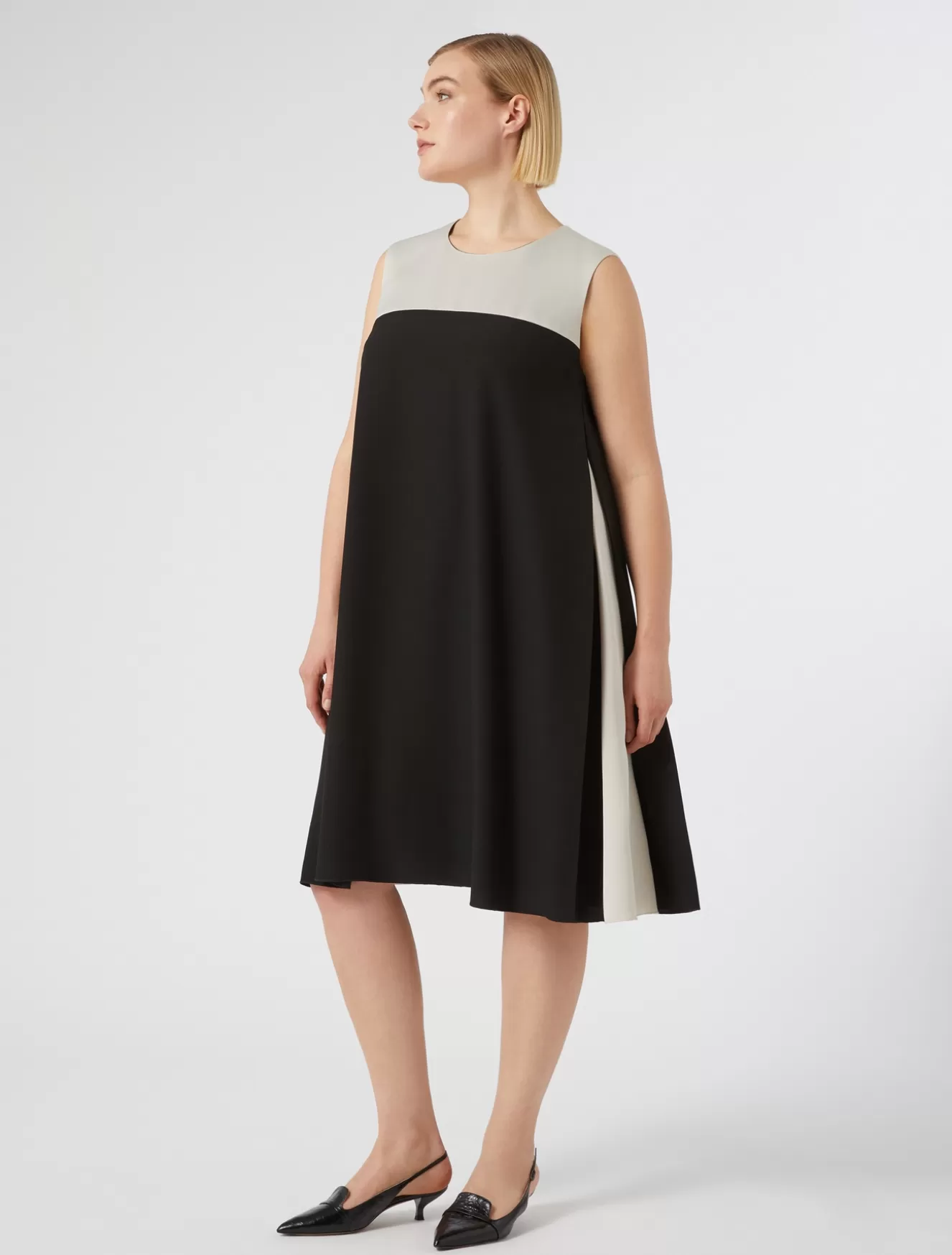 Kleider | Kleider<Marina Rinaldi Kleid aus Envers-Satin-Crêpe SCHWARZ