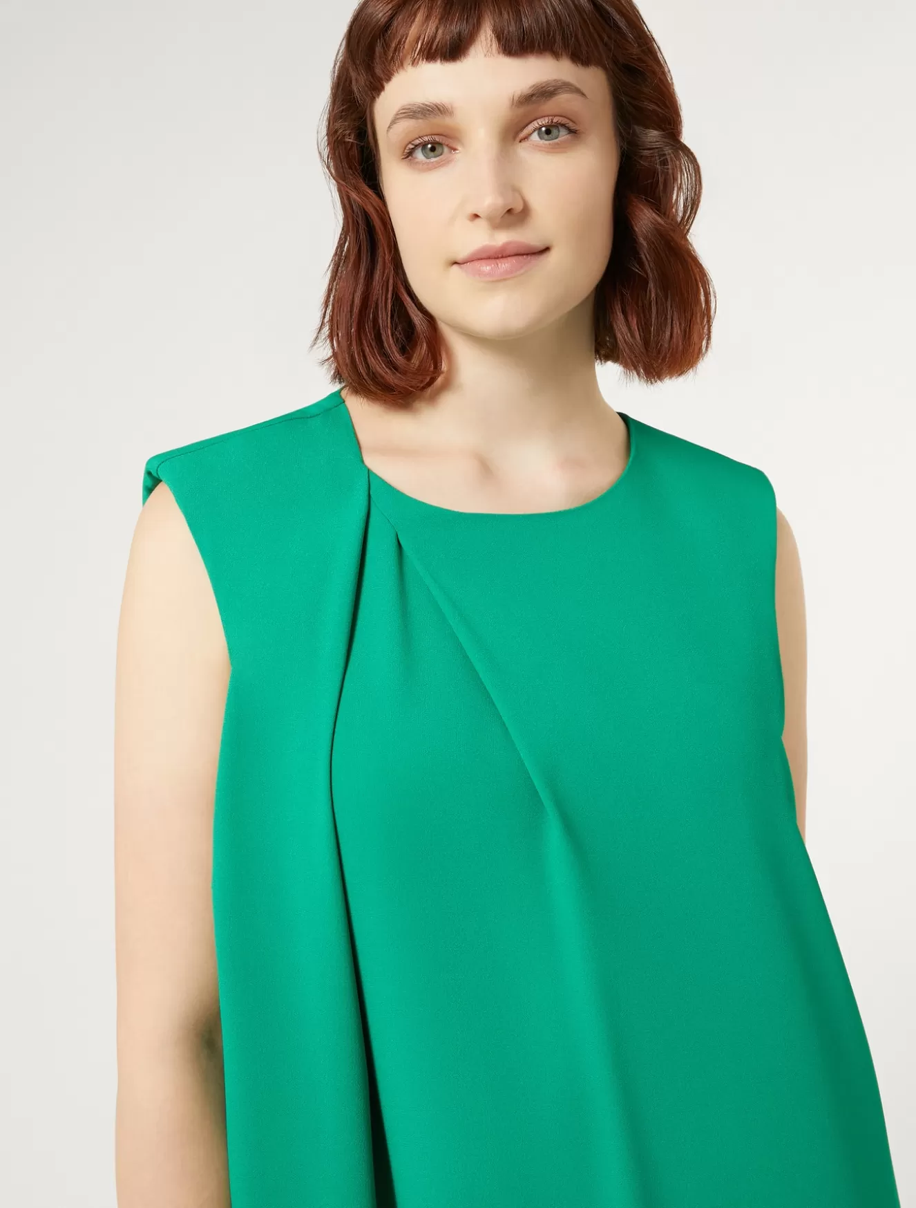 Kleider | Kleider<Marina Rinaldi Kleid aus Envers-Satin-Crêpe FAHNENGRUEN