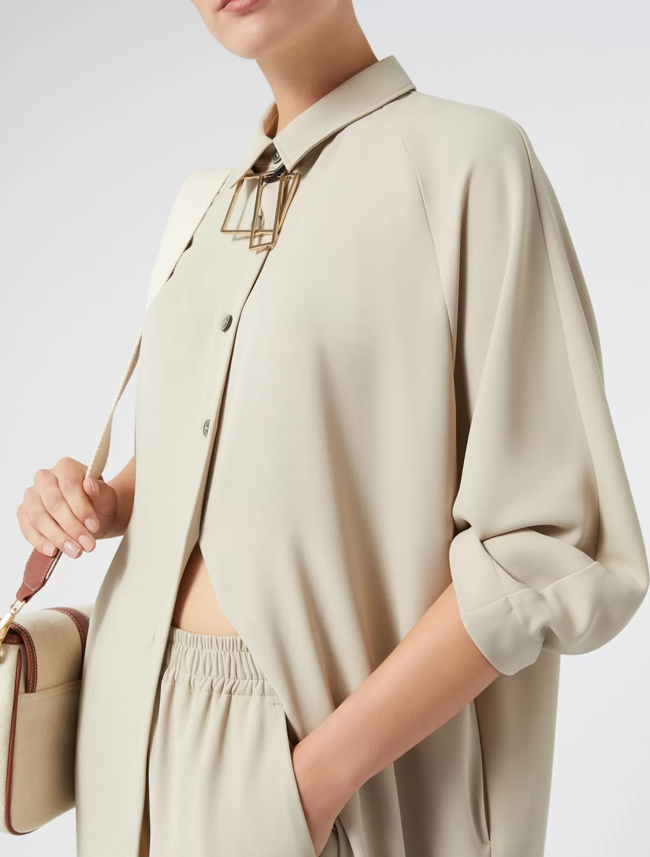 Kleider | Kleider<Marina Rinaldi Kleid aus Envers-Satin-Crêpe BEIGE