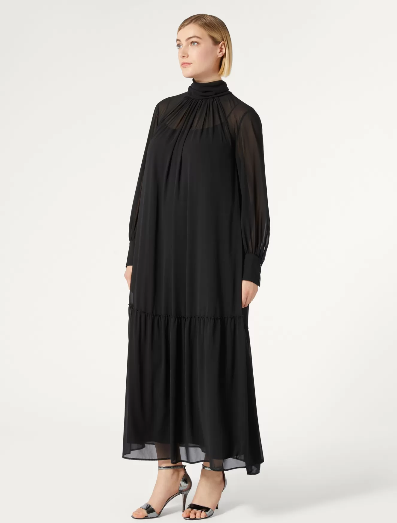 Kleider | Kleider<Marina Rinaldi Kleid aus Georgette SCHWARZ