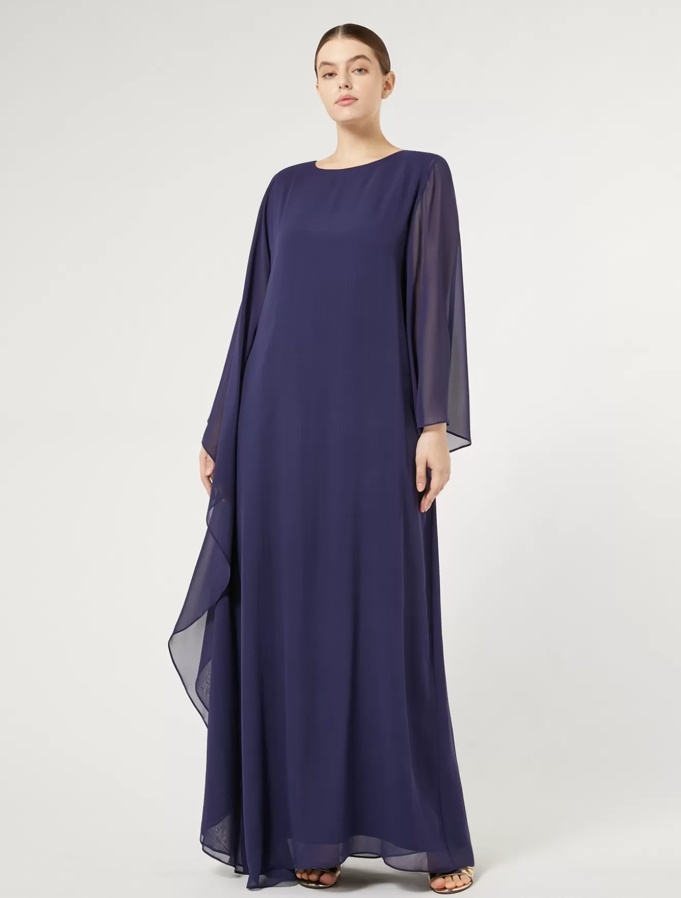 Kleider | Kleider<Marina Rinaldi Kleid aus Seiden-Georgette ULTRAMARINE