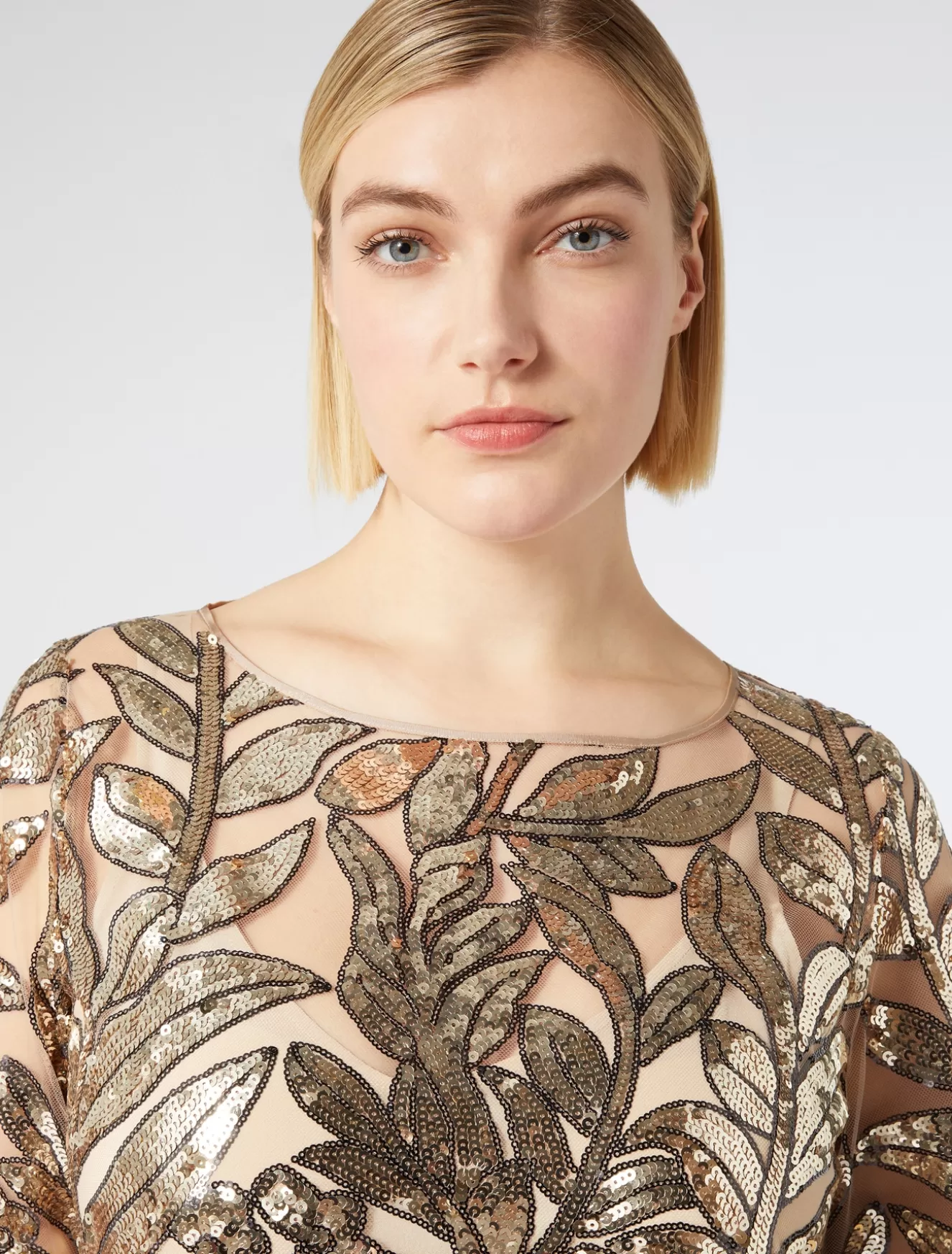 Kleider | Kleider<Marina Rinaldi Kleid aus Tüll mit Pailletten BEIGE