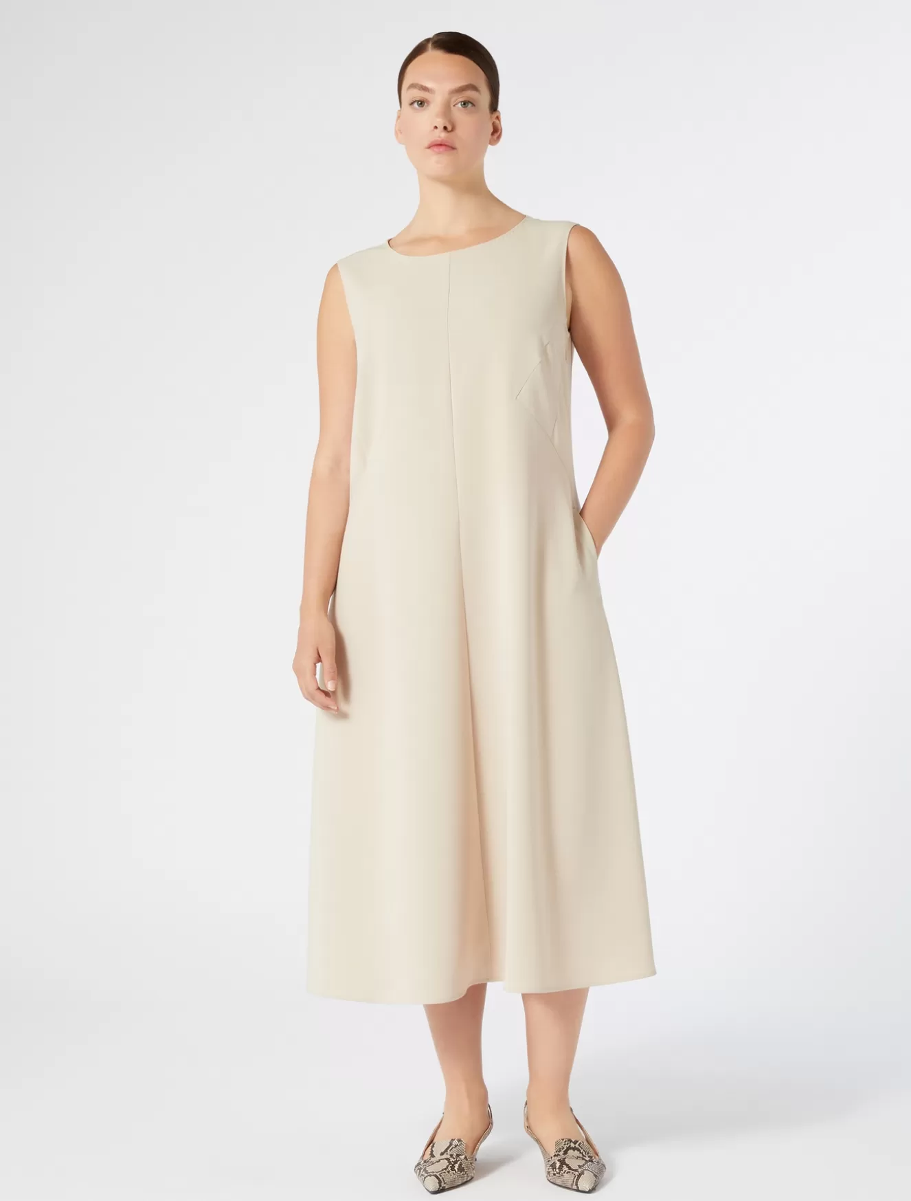 Kleider | Kleider<Marina Rinaldi Kleid aus Triacetat-Cady BEIGE